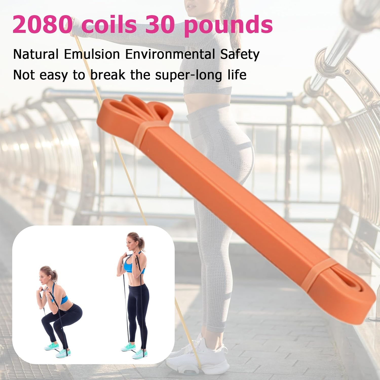 Pilates Ring Set, Pilates Equipment Kit with 15&rdquo; Magic Circle with Dual Padded Handles, Includes Yoga Pilates Ball & 4 Resistance Bands - Starter Workouts Equipment Kit for Women at Home image number 6