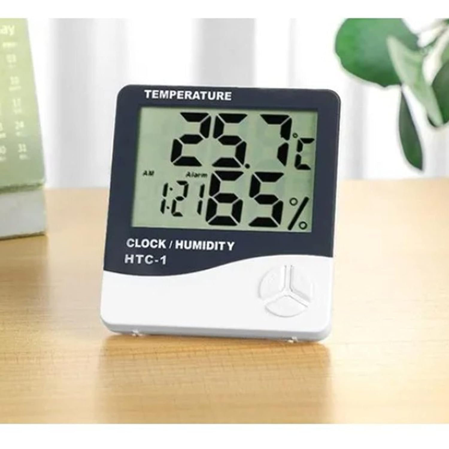 Zerodis Digital Thermometer Hygrometer with Clock Alarm, Large LCD Display, Portable Design, Simultaneous Measurement for Laboratories, Cold Chain Transportation, Storage, Easy to Read image number 6