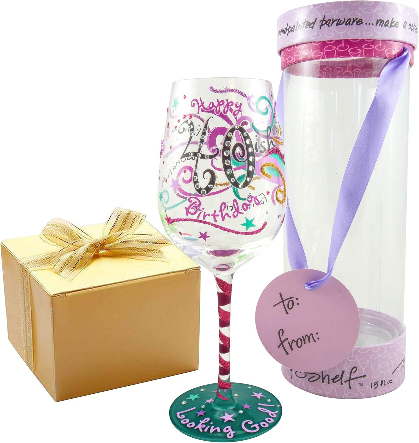 TOP SHELF 3779A 40-Ish Birthday Wine Glass &ndash; Gift Ideas for Wine Enthusiasts image number 4