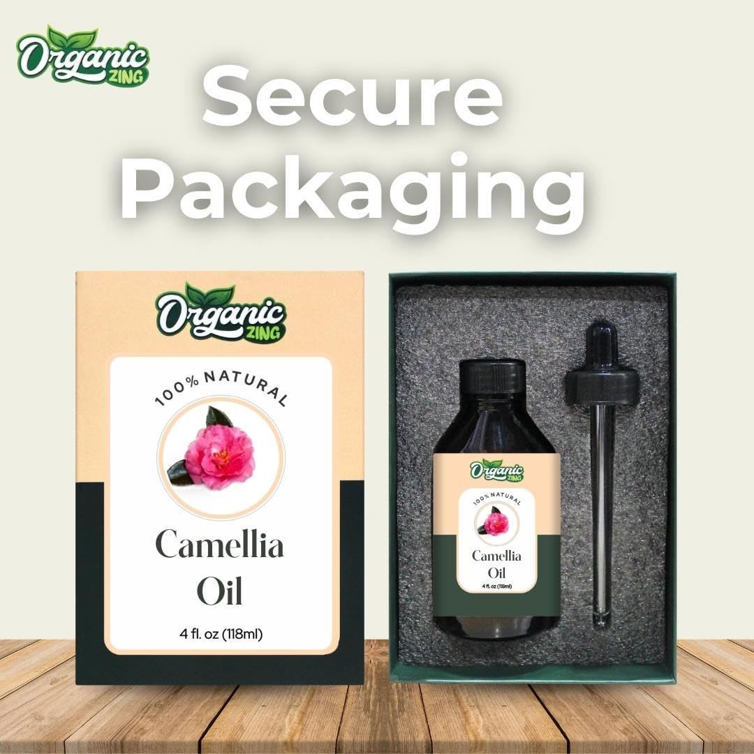 Organic Zing Camellia (Camellia Japonica) Oil | Pure & Natural Carrier Oil for Skincare, Hair Care & Massage - 118Ml/3.99Fl Oz image number 2