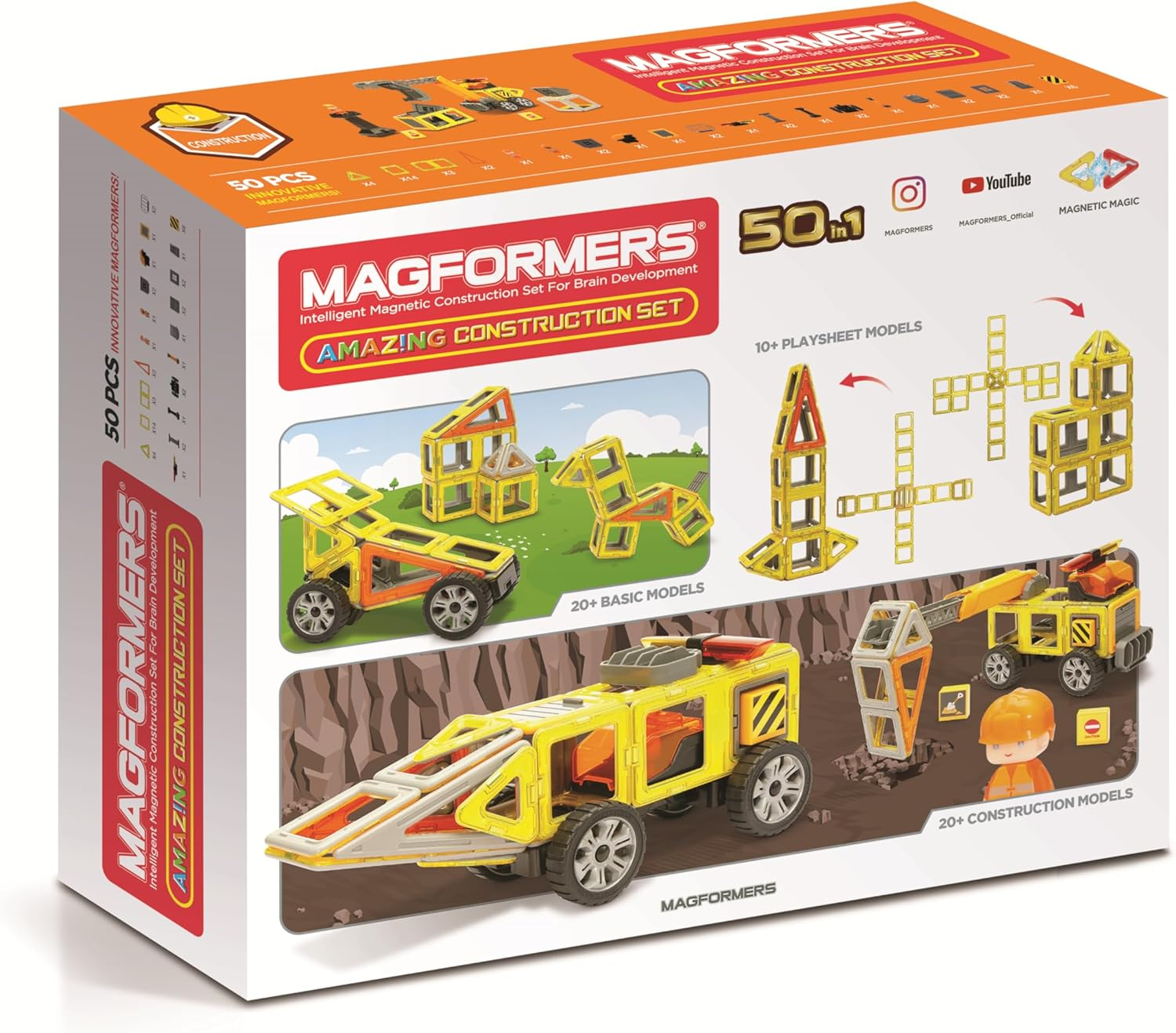 MAGFORMERS Gmbh 278-57 Magformers Amazing Construction Set 50T, Multi-Coloured image number 6