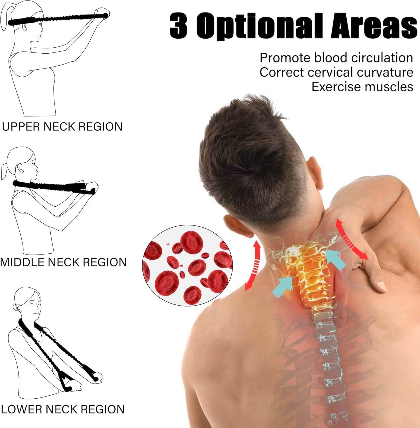 Neck Stretcher Exerciser, Cervical Traction Device, Neck Chiropractor Pull Device, Cervical Neck Traction Devices for Home Use image number 1