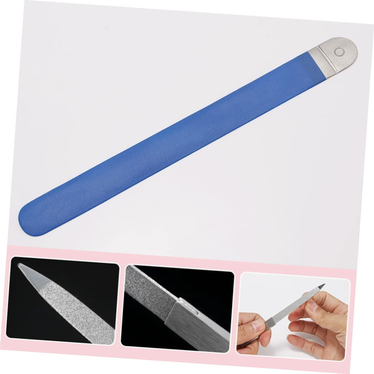 GLEAVI 6Pcs Stainless Steel Nail Files Double Sided Carborundum for Fingernails and Toenails Manicure Tools for Smooth Finishing Travel-Friendly Design image number 5