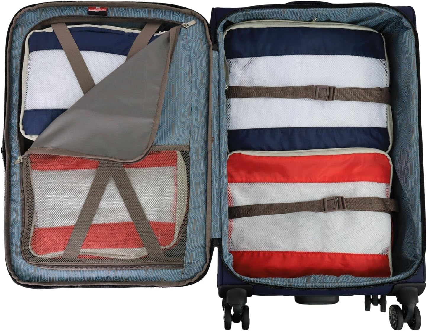 Pierre Cardin 69Cm Soft Water-Repellent Medium Suitcase Spinner in Navy image number 5