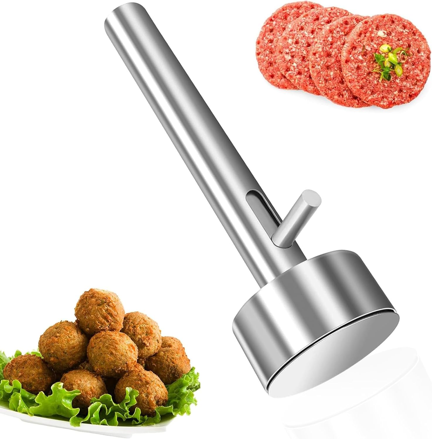 Falafel Maker, 4 Cm Falafel Scoop, Falafel Scoop, Stainless Steel Falafel Shaper, Non-Adhesive Falafel Baller Tool, Falafel Baller Tool, Falafel Balls, for the Kitchen Home and Restaurant image number 1