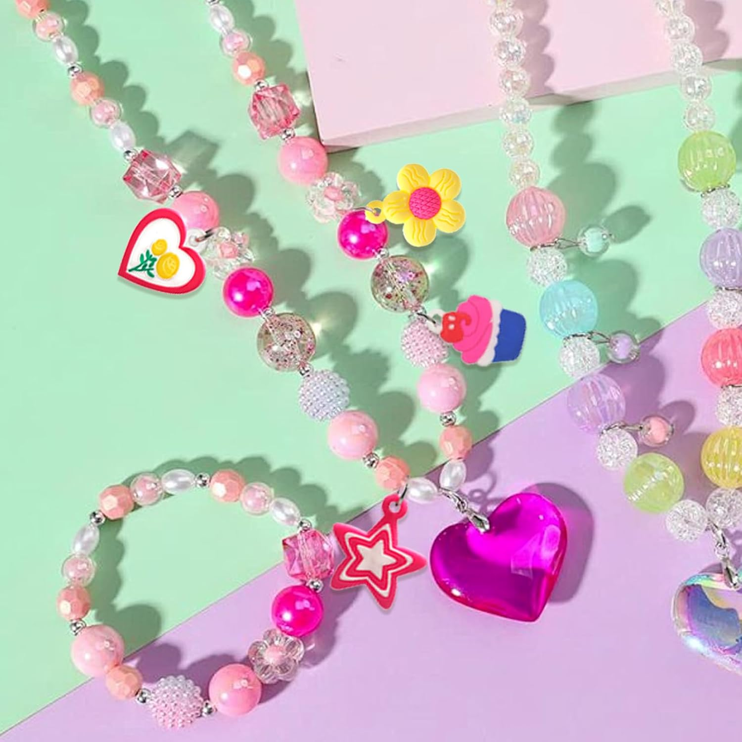 120Pcs Colorful Rubber Loom Band Charms Mixed Bracelet Charms Braided Rubber Band Kit Colorful Jewelry Making Kit for DIY Necklaces Suitable for Handmade DIY Enthusiasts image number 1