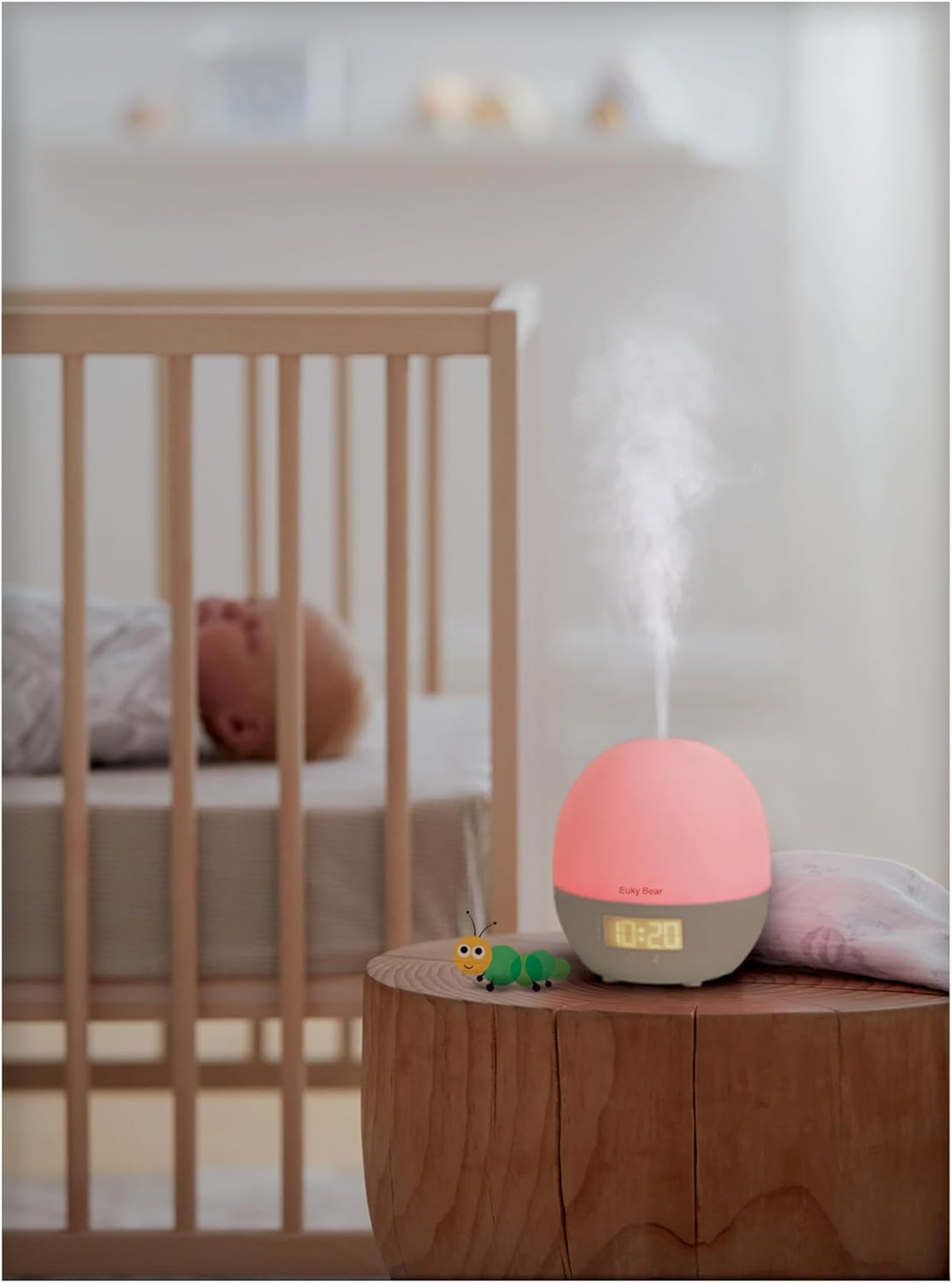 Euky Bear Sweet Dreams Sleep Aid, 8 Rotating Colours, Pink Noise + Soothing Sounds, Aromatherapy Humidifier, Red Light Sleep Therapy image number 2