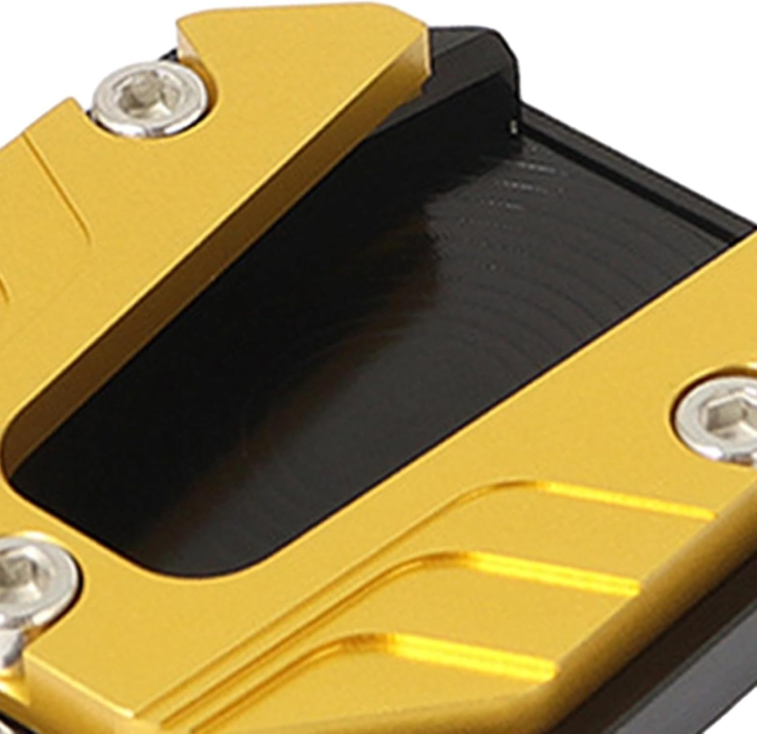 Magideal Motorcycle Kickstand Pad Support Plate Extension Nonslip Side Stand Extender Foot Enlarger for Outdoor Parking Motorbike, Yellow image number 1