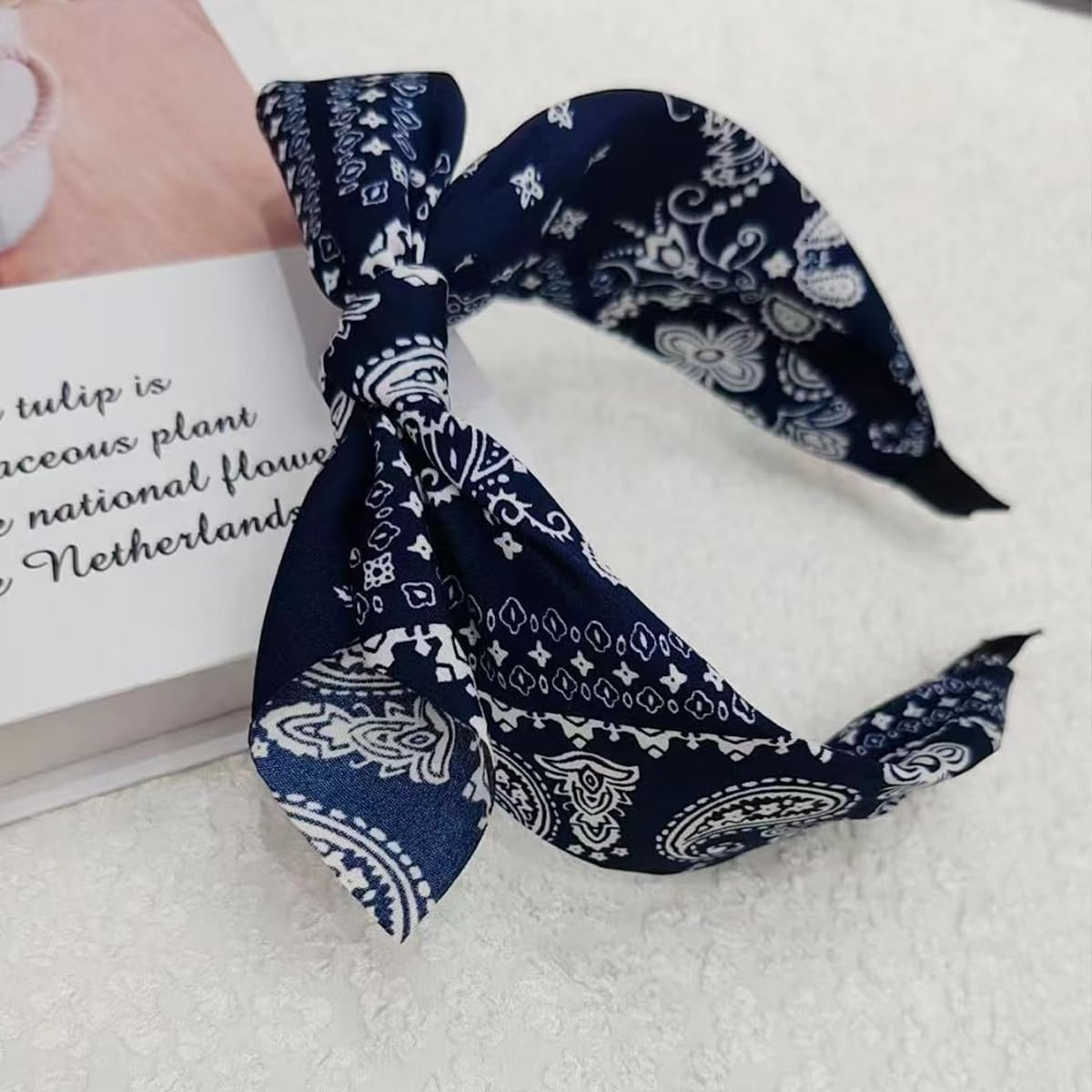 Gorise 5-Piece Set of Women'S Vintage Stretch Headbands Non-Slip Bohemian Wide Earrings 1920S Style Love Knot Hair Accessories Yoga Fitness Party Wedding Decorations image number 1