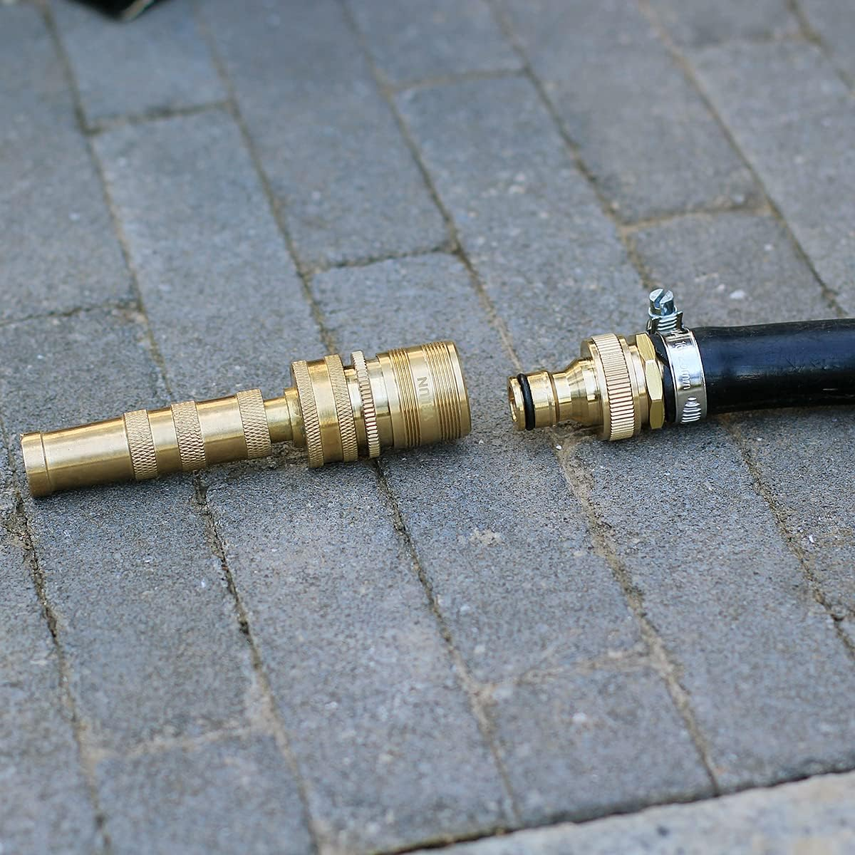 Garden Hose Quick Connect Solid Brass 3/4 Inch GHT External Thread Easy Connect Fittings No-Leak Water Hose Male Quick Connector and Female Product Adapters (6 SETS) - 3 Sets image number 6