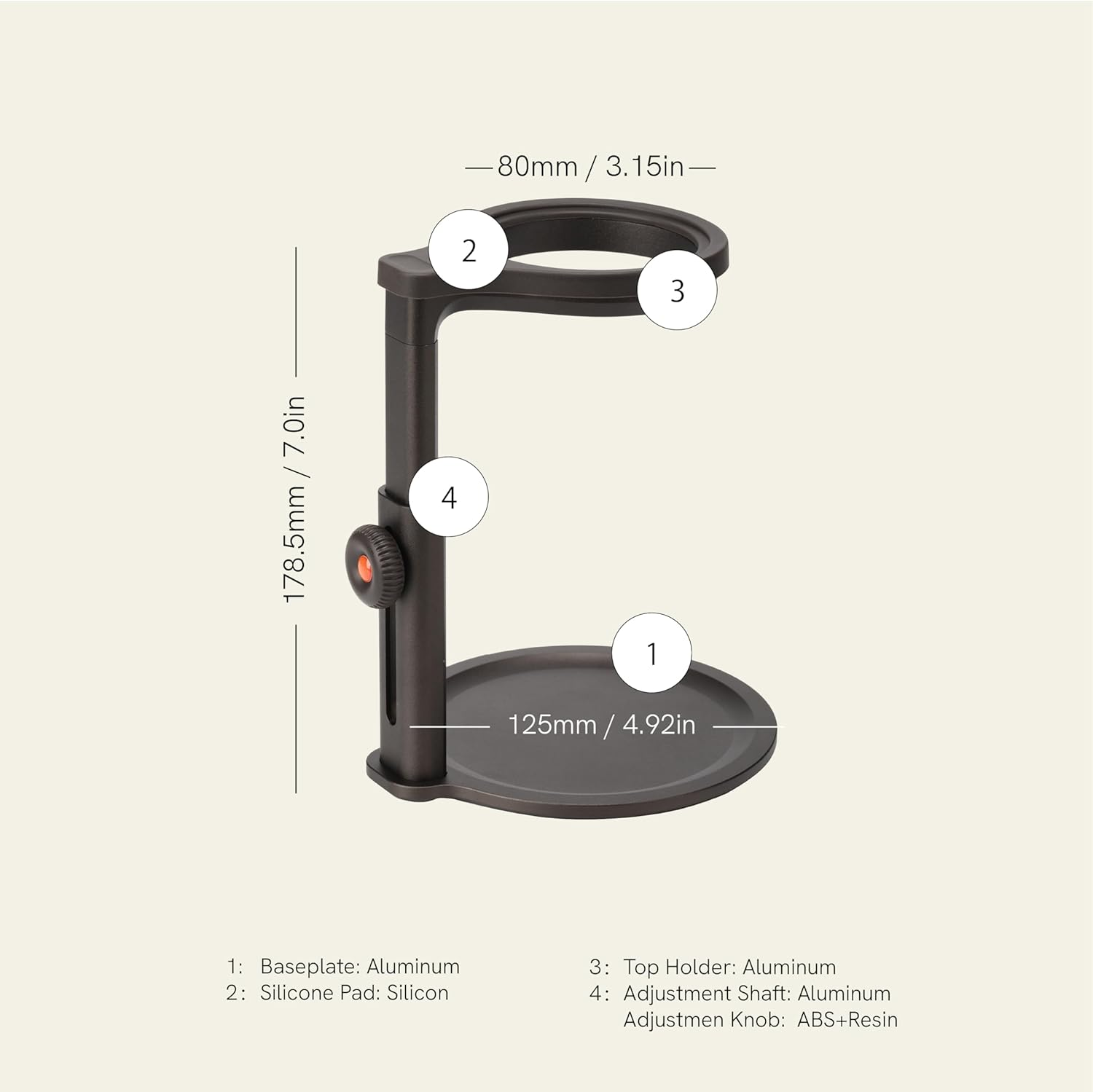 Outin Detachable Universal Coffee Stand,Portable Espresso Machine Stand,Pour over Coffee Stand Easy to Carry image number 5
