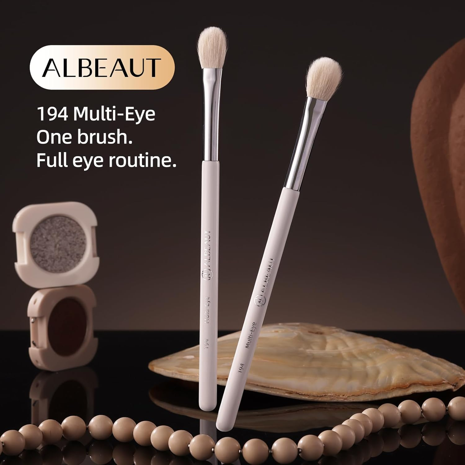 Albeaut Eyeshadow Brush, Eye Makeup Brush Even Eyeshadow Applicators with Soft Wool Bristles image number 1