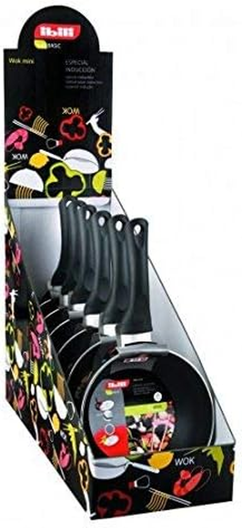 Ibili Indubasic Mini Non-Stick Wok Pan with Soft Bakelite Handle, Woks & Stir-Fry Pans Suitable for All Cooking Surfaces Including Induction - Made in Spain - 16Cm / 6"