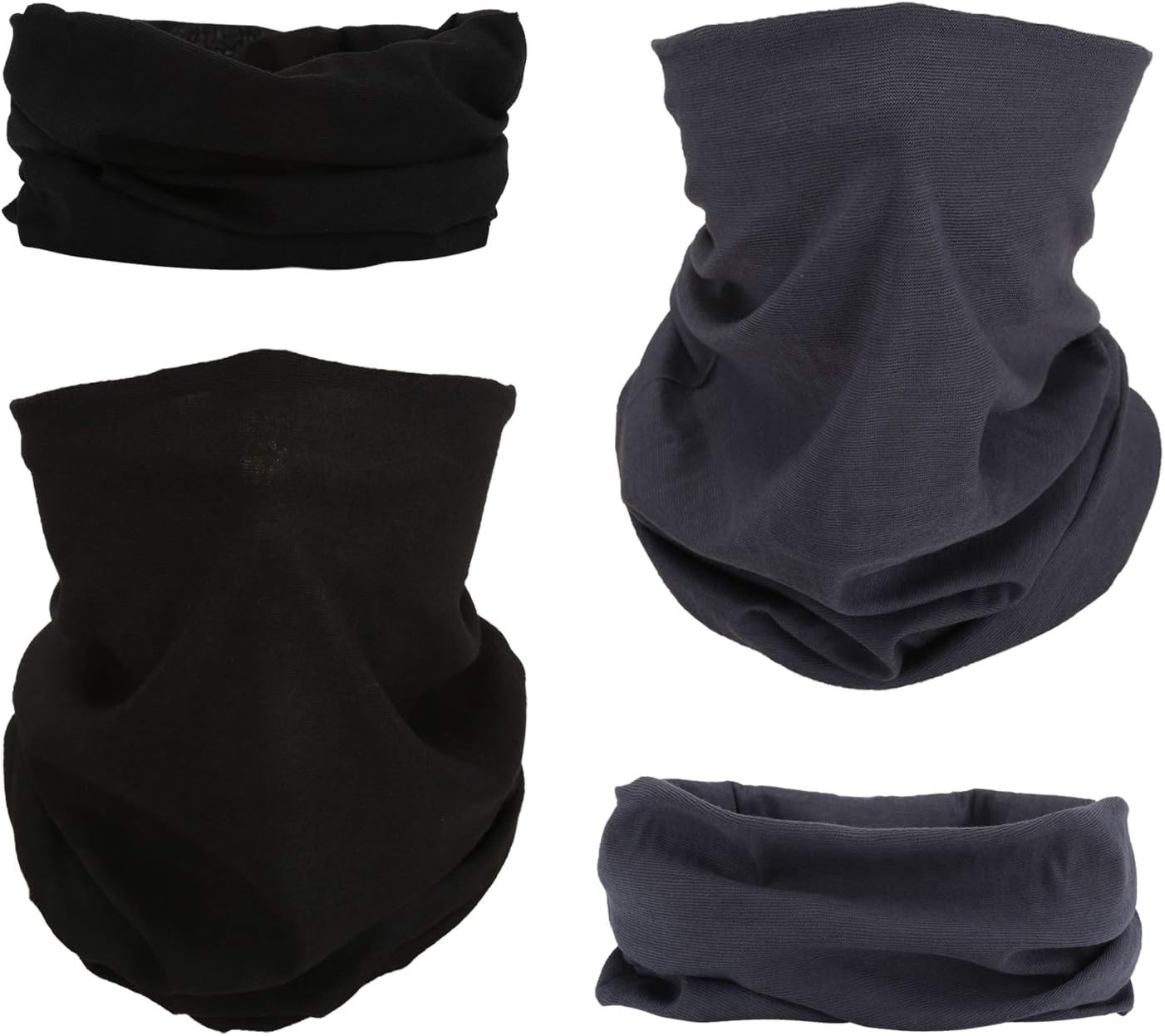 SMEHCF 4 Headband Bandana Balaclava Half Face Mask Shield Head Hair Scarf Neck Gaiter Hat Multipurpose for Women Men Breathable Reusable Washable Camo Cashew Flower Black Grey - 4 Colorful Flower image number 7