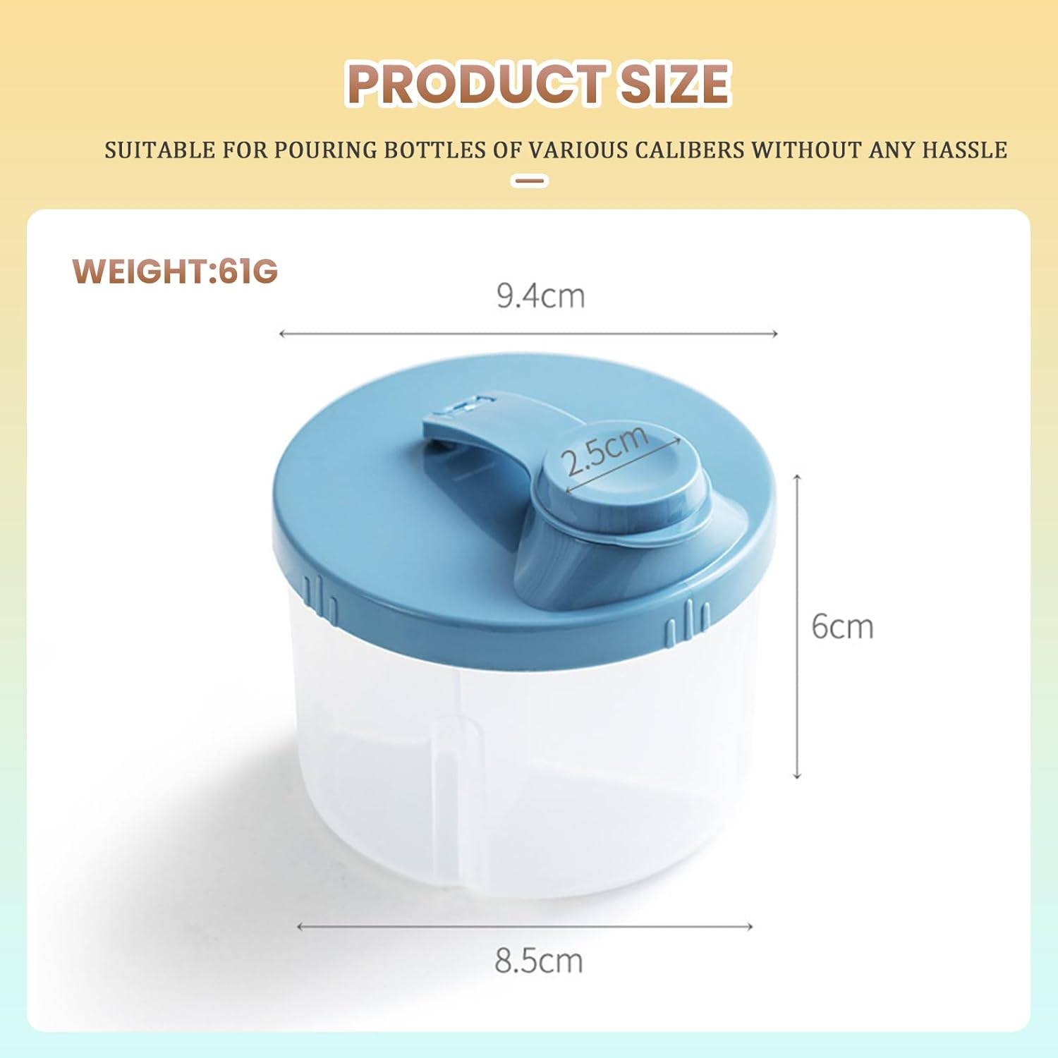 Baby Food Storage Containers,Baby Formula Dispenser 2Pack 4 Compartment Travel Powder Container for Infant Formula, Snacks Cereal PP Plastic, Leak Proof Easy Clean (Pink+Blue, 9.4X9.4X6Cm) image number 3