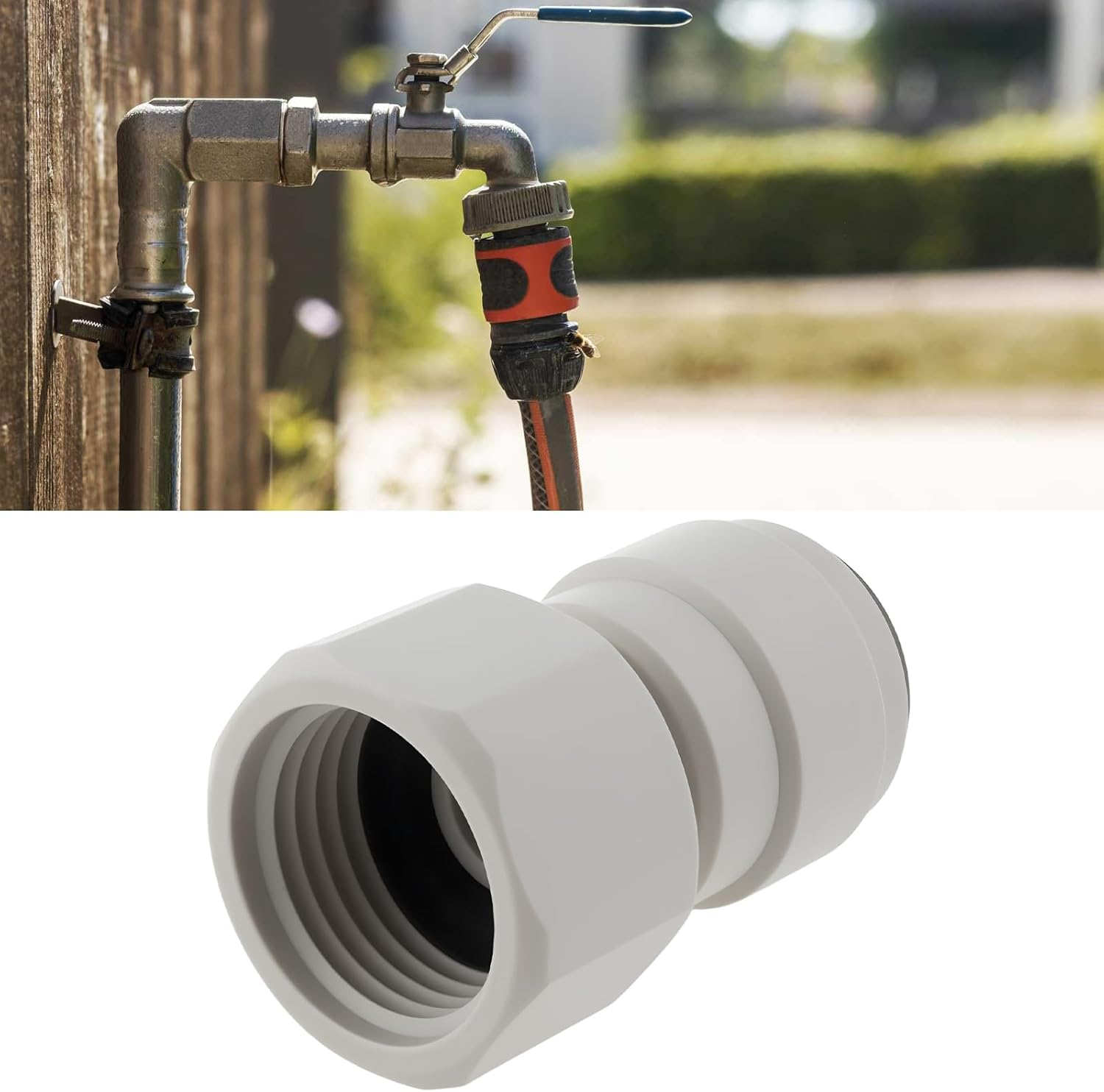 Emagtech 4Pcs Push Fit 12Mm to 1/2 BSP Adapter for RV Water Purifier Water Pipe 42Mm