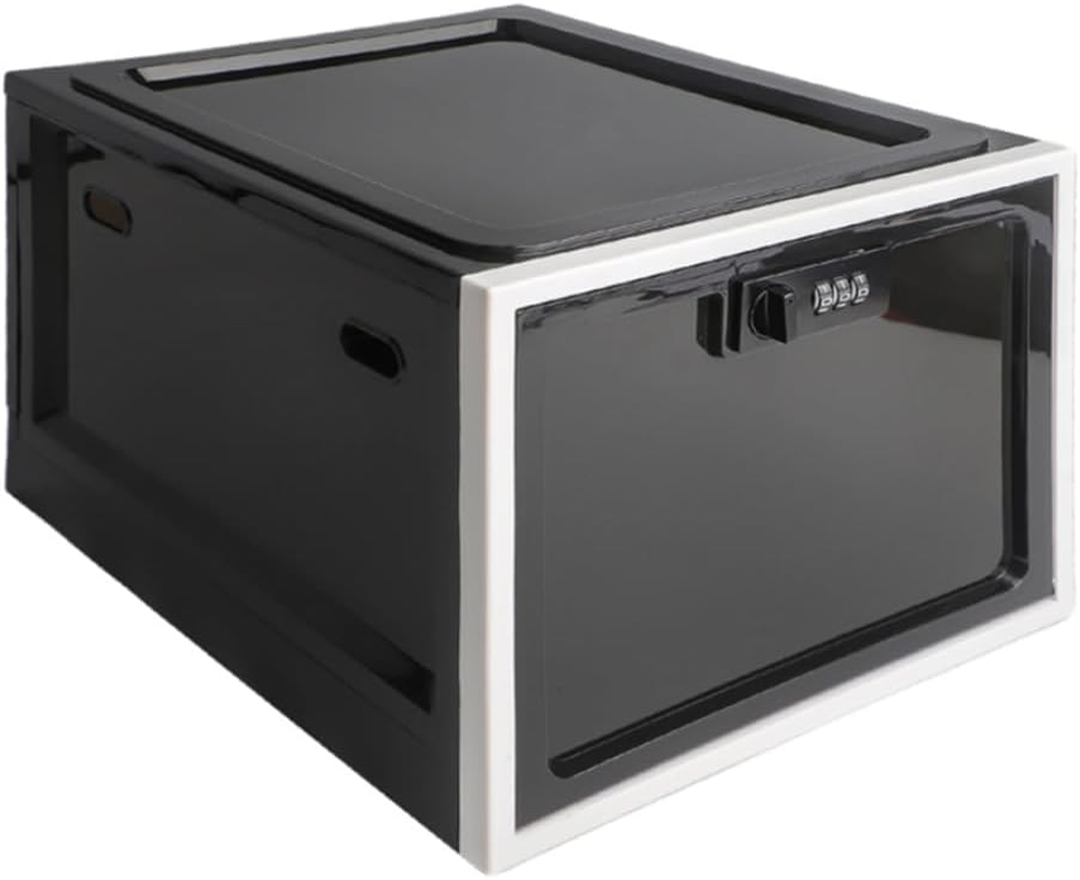 Large Medicine Lockable Box Lockable Storage Box Plastic Boxes for Personal Items Storage Bin with Lock Locking Plastic Storage Container for Medicine Snacks Food image number 5