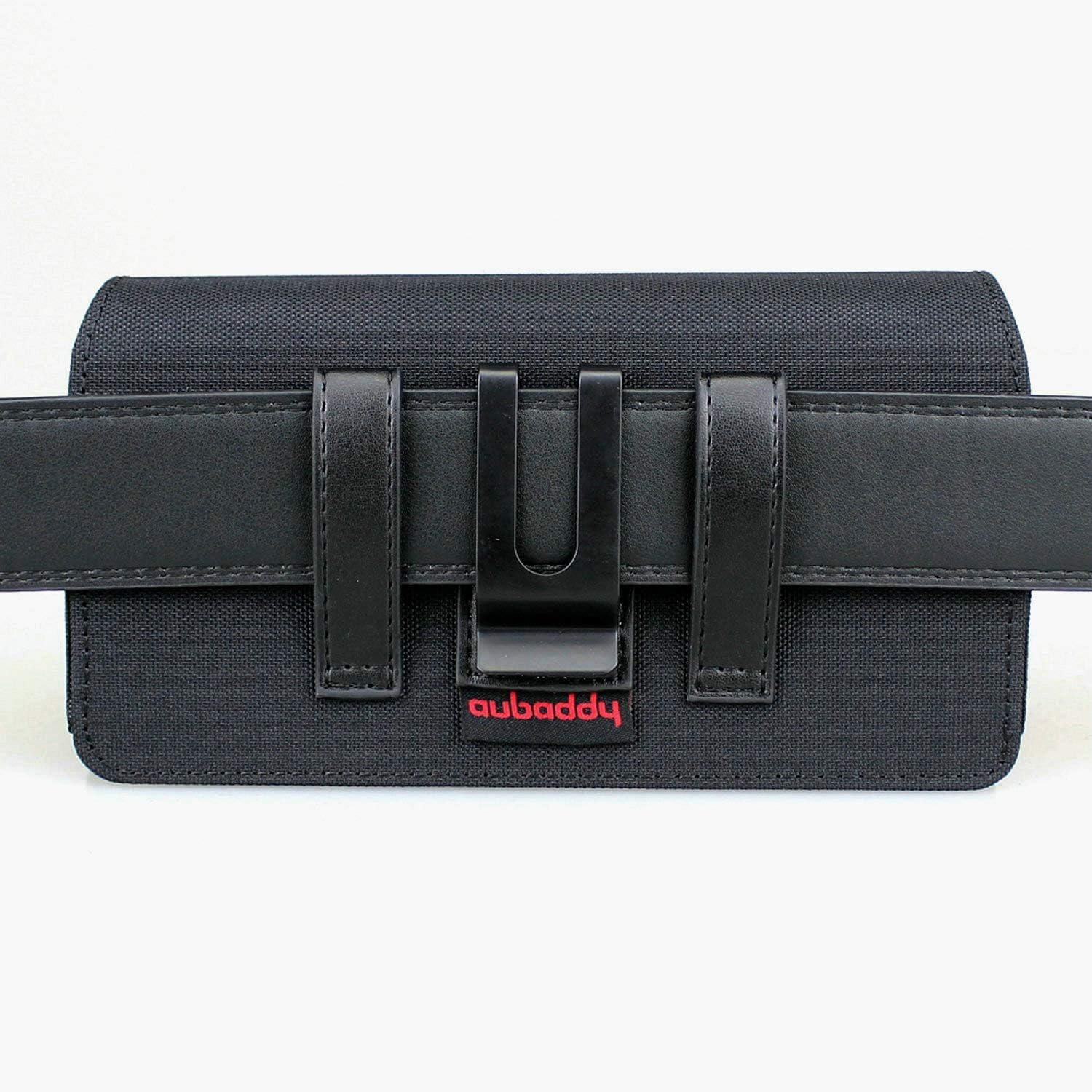 Horizontal Dual Phone Holster Pouch Case for 2 Phones, Nylon Double Decker Belt Clip Case for Iphone 11 Pro Max/Xs Max/8 Plus, Samusng Note 8/9/10 Plus, Galaxy S9 Plus/S10 plus with Thin Case image number 5