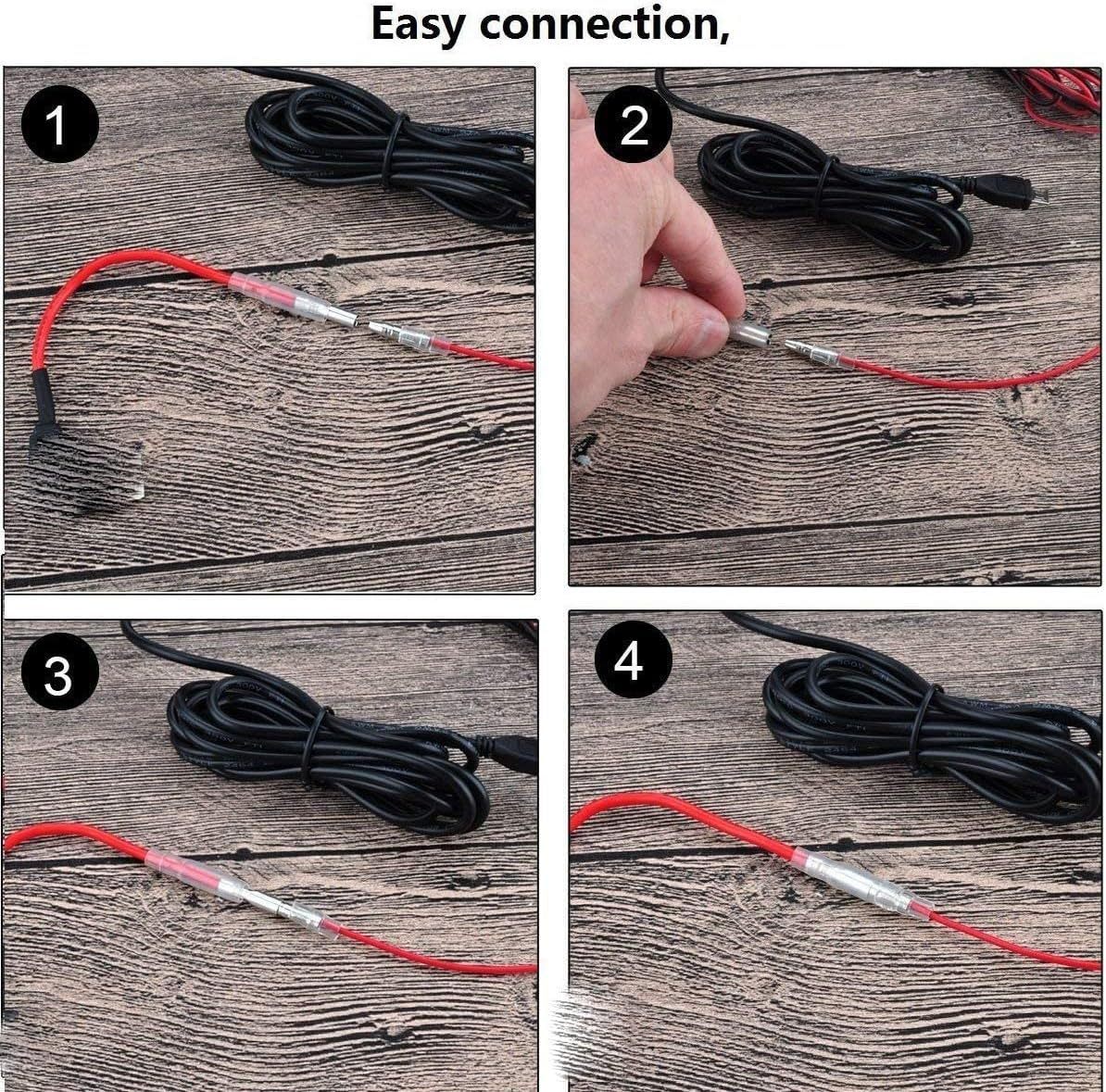Gebildet 2Pcs 12V/24V Micro 2 Dual Port Fuse Tap Add-A-Circuit, Micro 2 Piggyback Blade Fuse Holder with Double Wiring Harness, 4Pcs Micro 2 (5A/10A) Fuse and Fuse Puller image number 6