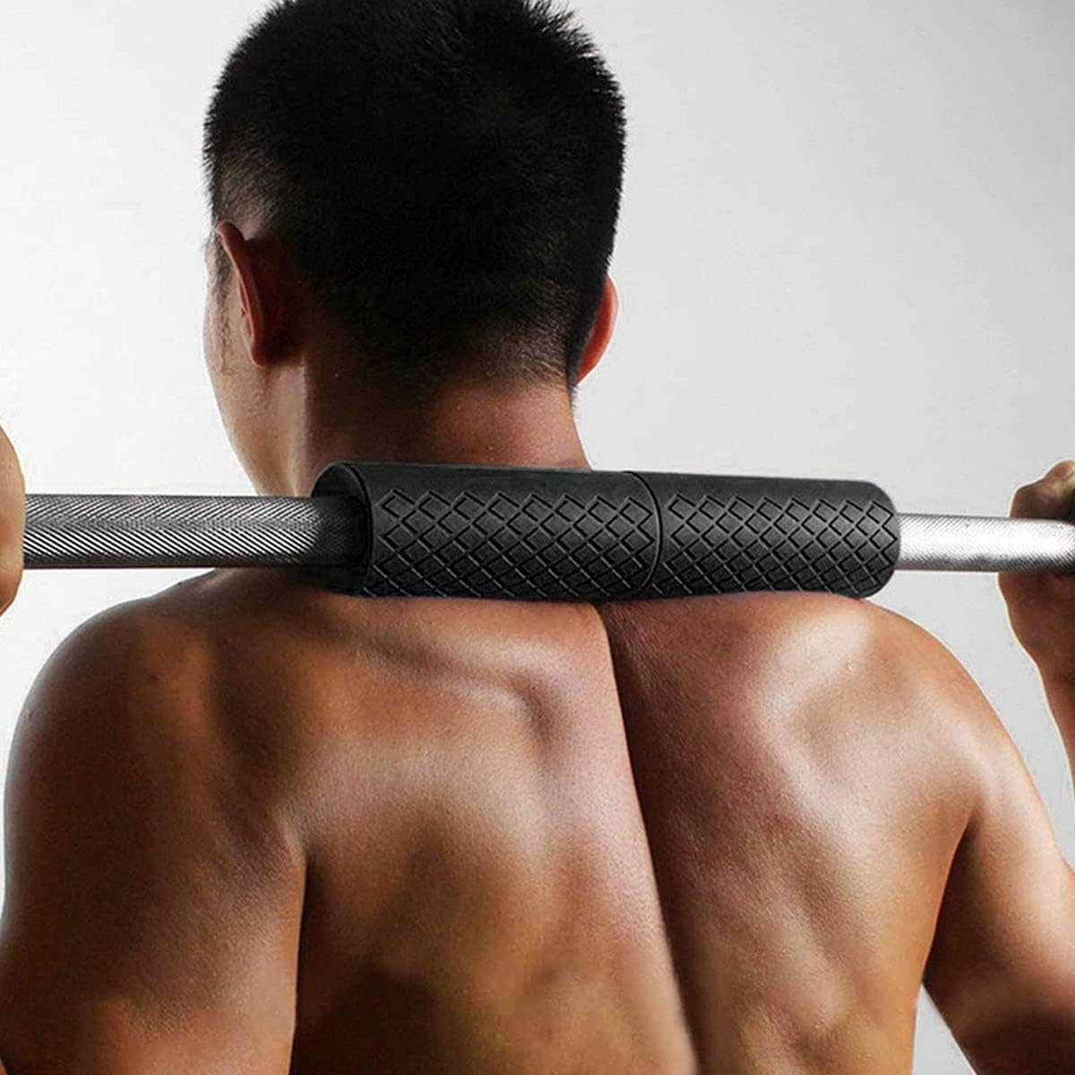 Barbell Grips Weight Lifting Dumbbell Grips Pads - Small Size Thick Dumbbell Grips Increase Grip Strength Non-Slip for Bodybuilding, Fitness, Grip Strength Training, Pack of 2 Silicone Grips, Black image number 5