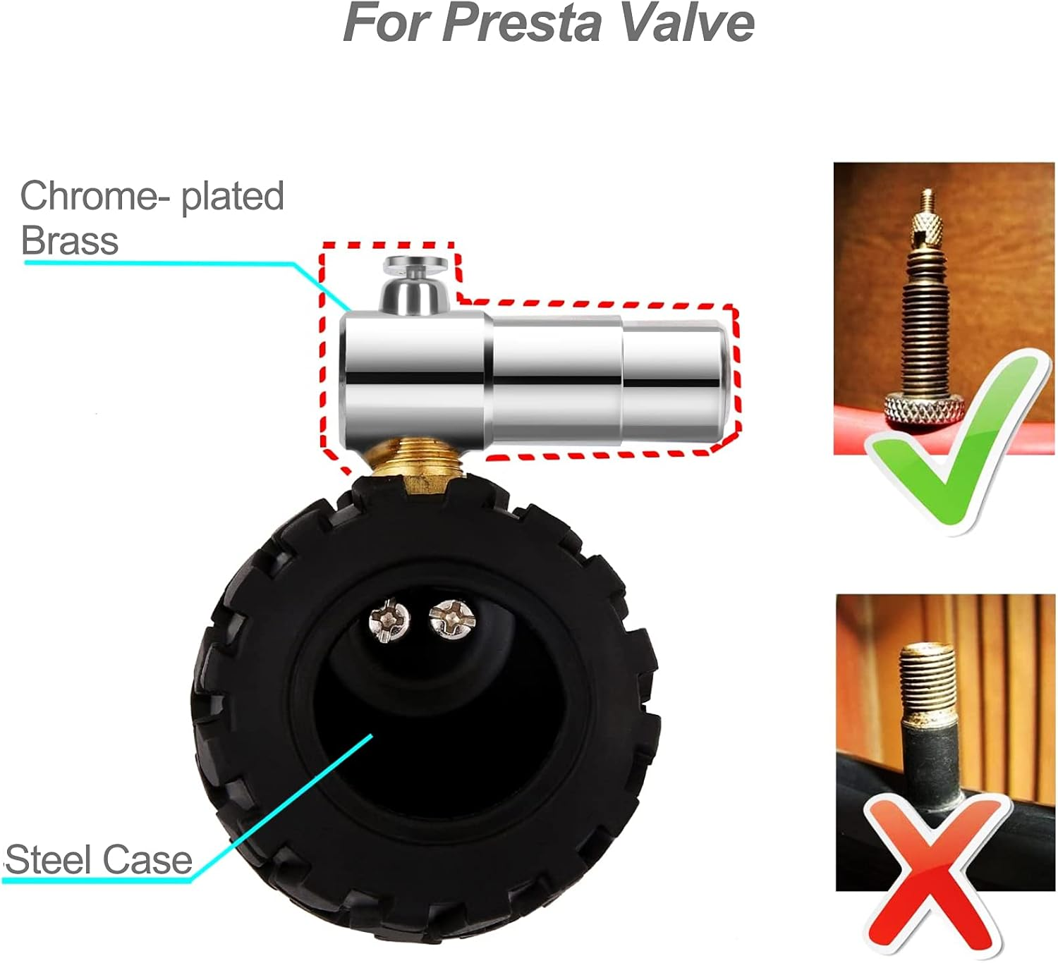 GODESON Presta Valve Bicycletire Pressure Gauge 0-160Psi and 0-11Bar image number 4