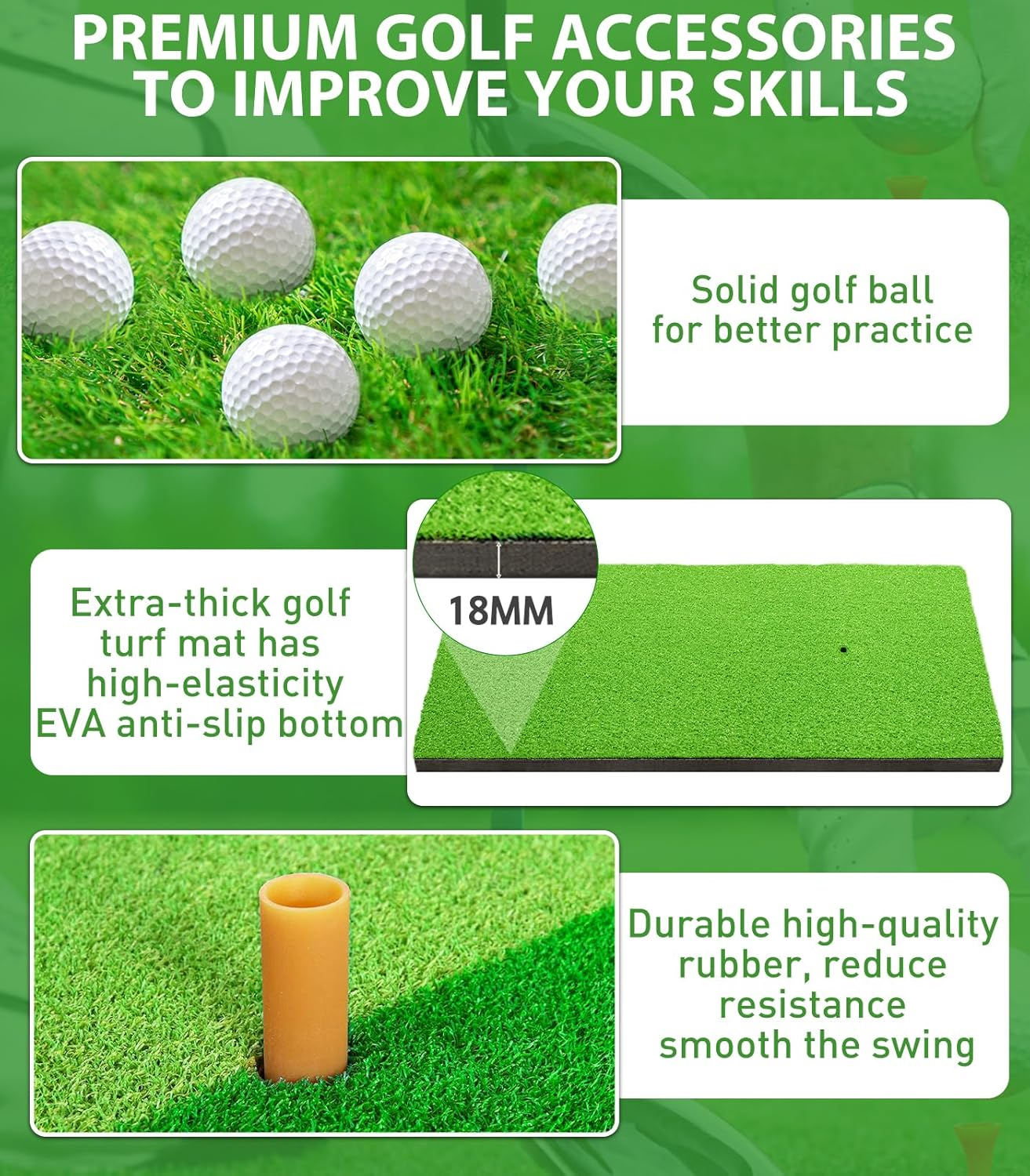 Golf Net, 10 X 7Ft Golf Hitting Nets for Backyard Driving, Indoor/Outdoor Golf Chipping/Swing Practice Nets with Targets and Mats, Gifts for Men/Boys