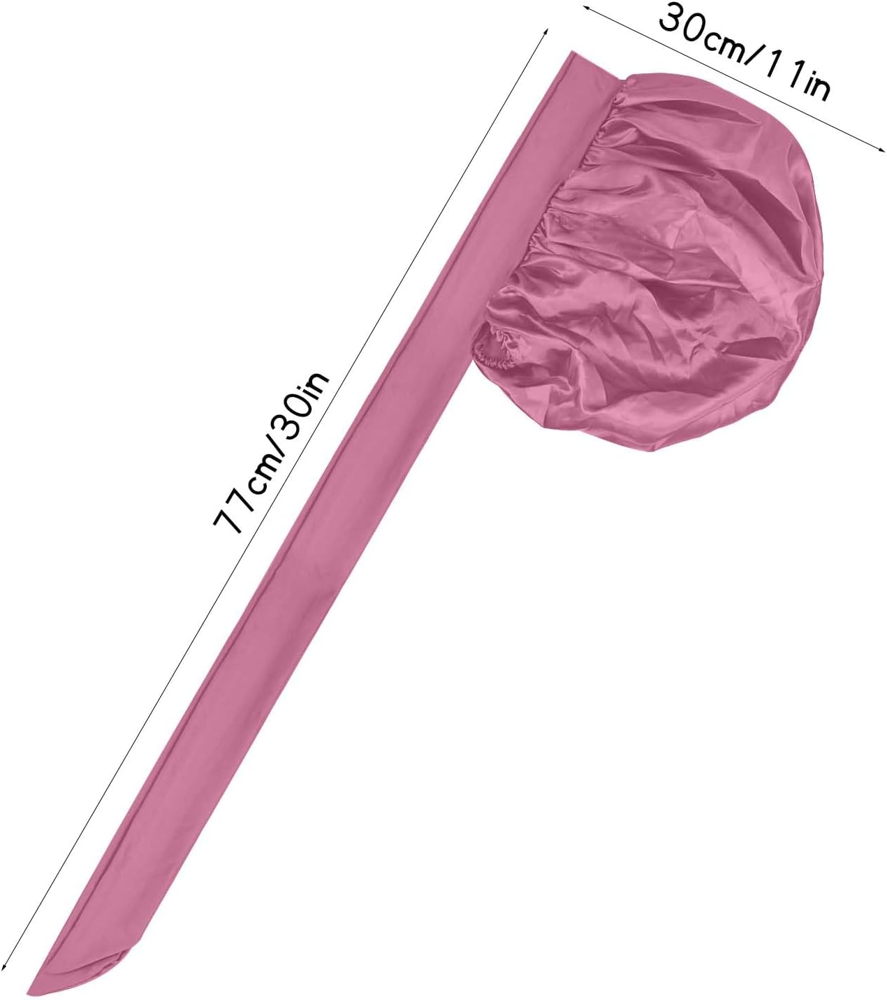 Satin Bonnet Sleep Cap, Silk Adjustable Sleep Cap, Elastic Shower Cap, Headscarf Sleeping, Bonnet Silk Hood for Sleeping, Soft, for Sleep, Shower, Hair Care, Spa, Hairdressing Salons (Pink)