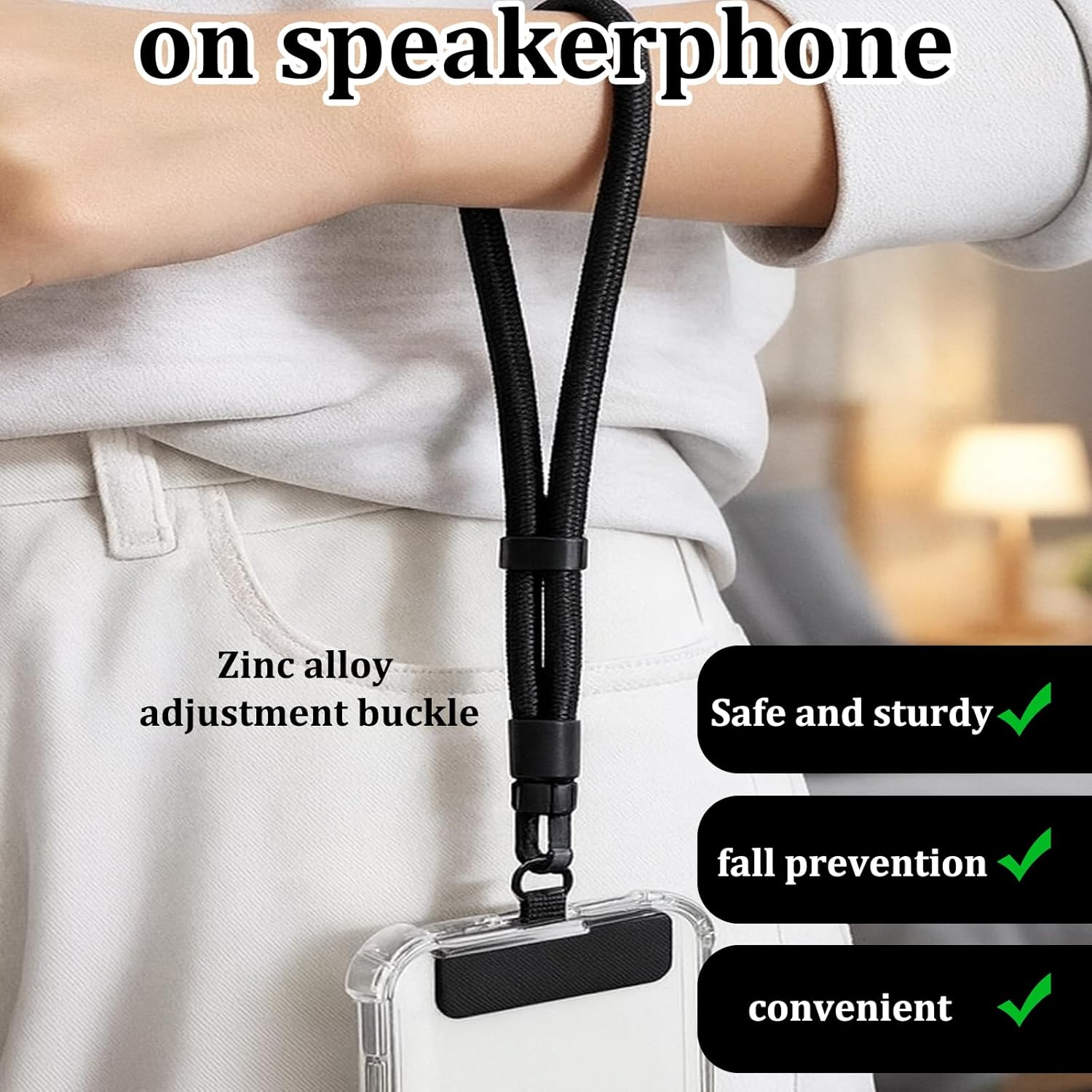 4 Pack Adjustable Phone Lanyard, anti Theft Wrist Strap for Smartphones and Cameras, Universal Phone Strap with Quick Release Buckle, Durable Mobile Phone Accessory for Travel and Workouts image number 6