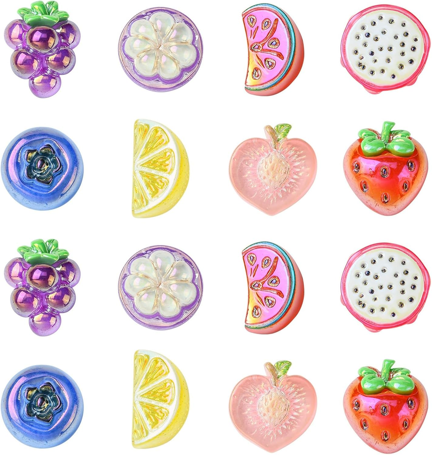 Airssory Insect Breakfast Fruit Crown Resin Flatback Pendant for DIY Jewelry Embellishment Craft Phone Bag Shoes Art Nails