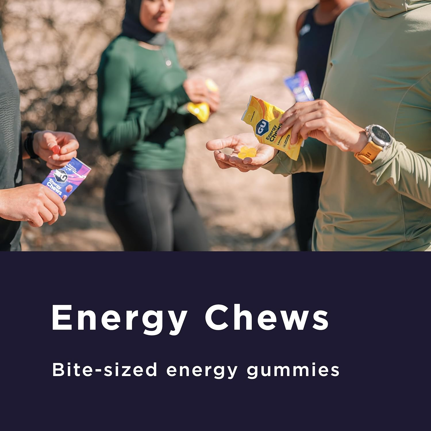 GU Energy Chews, Variety Pack Energy Gummies with Electrolytes, 12 Bags (24 Servings Total) image number 6