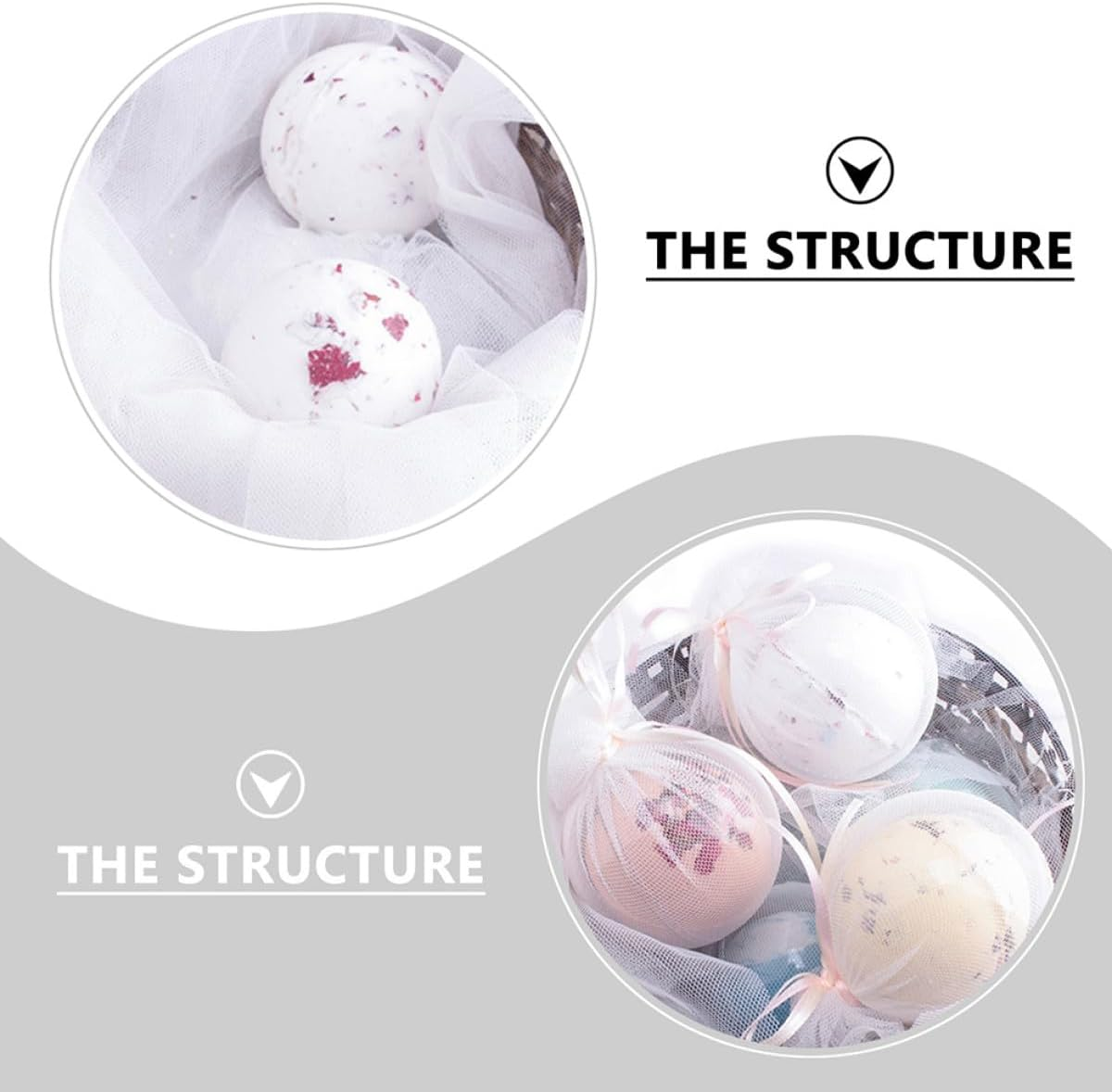 Healeved 2Pcs Bubble Bath Bombs with Essential Oils round Bath Bombs for Skin Care and Moisturizing for Women And image number 2