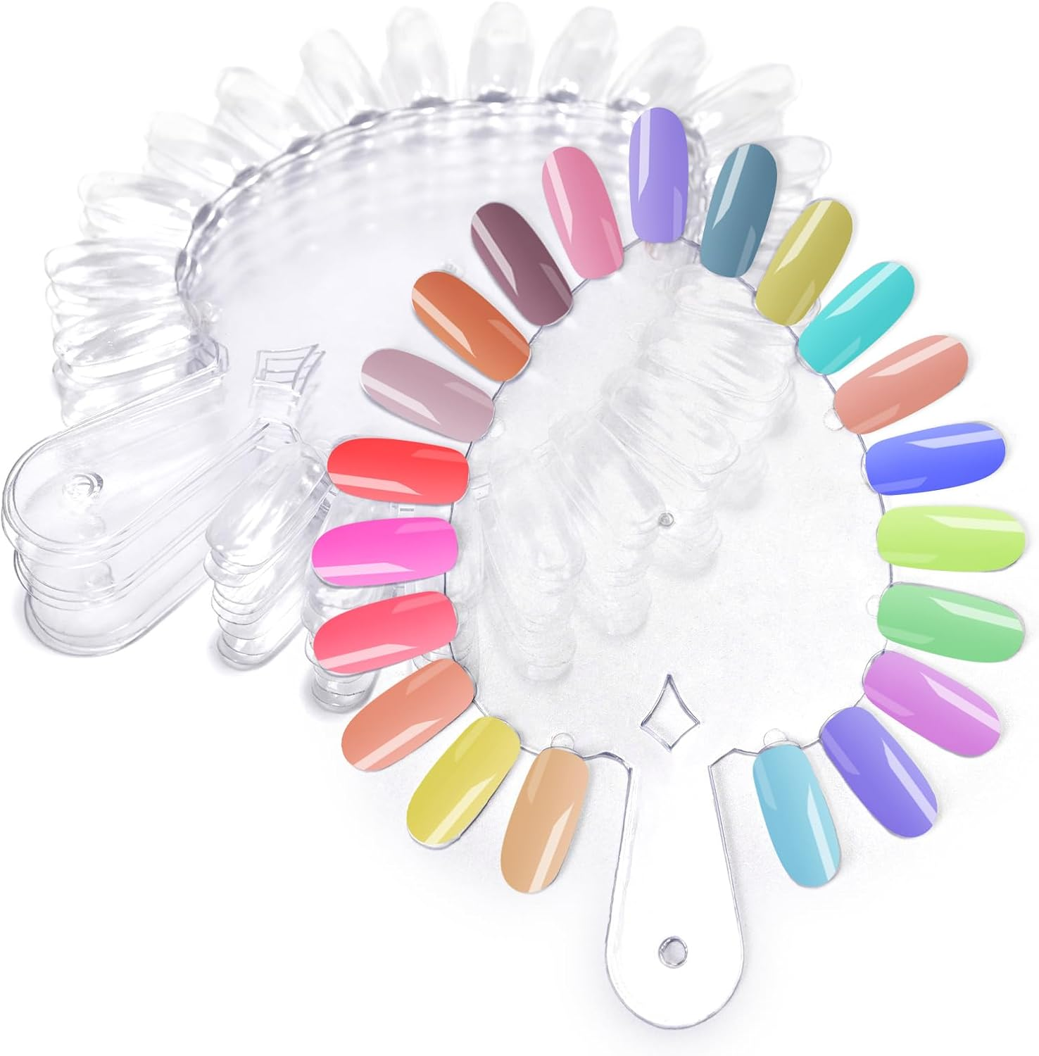 KADS 180Pcs False Nail Flower Wheel Nail Swatch Tips Nail Color Display Tips Gel Polish Acrylic Nail Sample Sticks Nail Art Practice Training Cards Nail Salon & Home Manicure Accessories