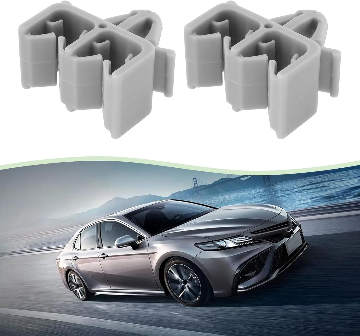 20 Pieces Car Bake Line Retaining Clips 32.5X17Mm Plastic Brake Retaining Line Retaining Clips Compatible with VW Compatible with Toyota image number 2