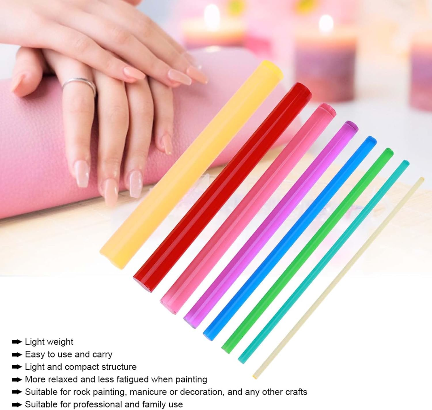 Watris Veiyi 8Pcs Dotting Painting Tool, Acrylic Stick Mandala Dotting Pen, Dotting Tools for Stones for Carving Ceramic Nail Art image number 3