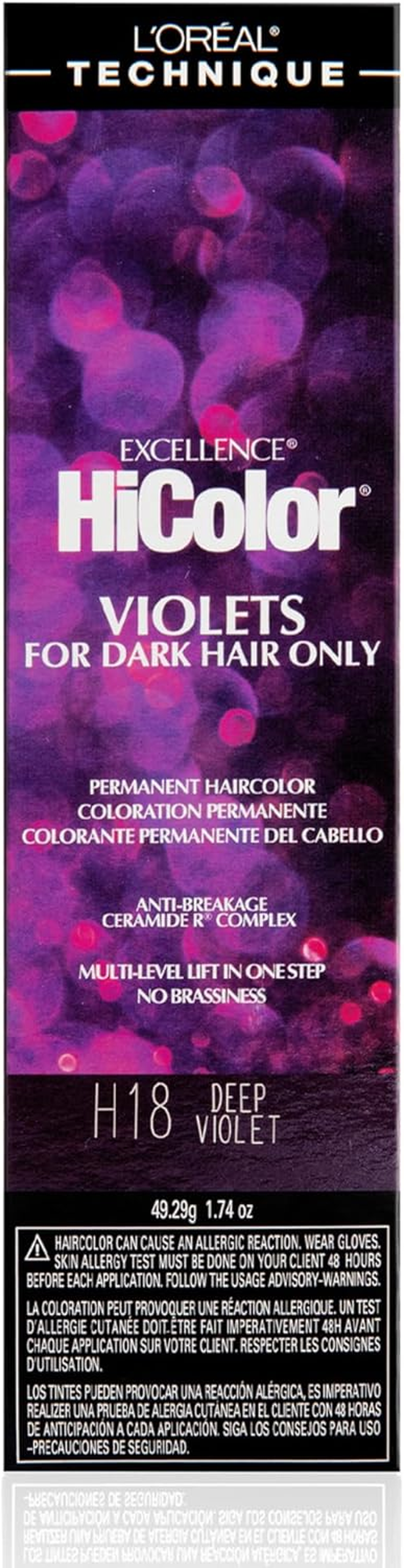 L'Oreal Paris Excellence Hicolor Permanent Hair Color, True Violet - Black Sapphire image number 4