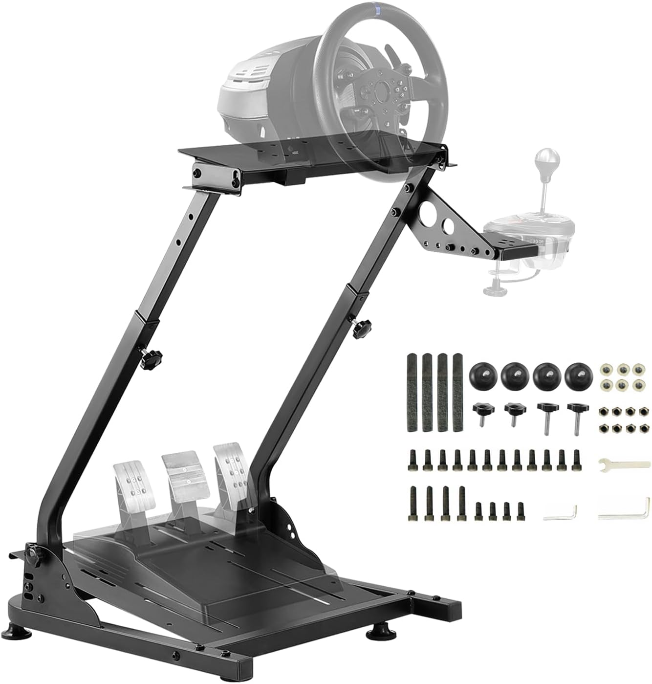 Grefinity Racing Steering Wheel Stand，Height Adjustable Steering Wheel Stand for Logitech G29 G920 G923 G27 G25 for Thrustmaster T248X T248 T300RS T150 458 TX Xbox PS4 PS5 image number 5