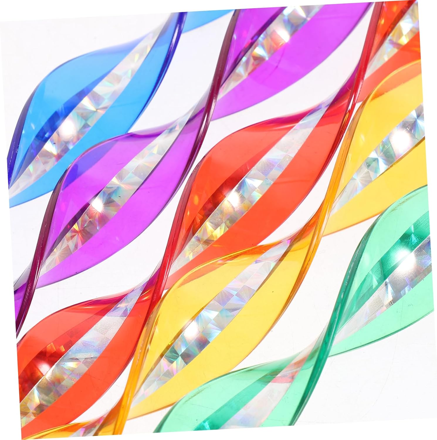 BESPORTBLE 10Pcs Spiral Scare Rods Bird Reflective Strips Deter Pigeons and for Gardens image number 2