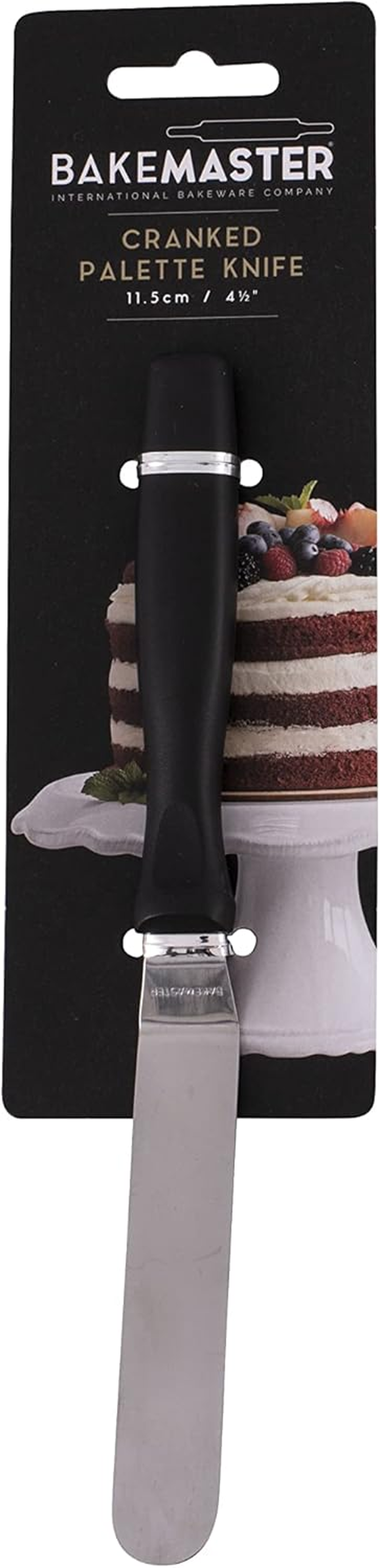 Global Bakemaster Cranked Palette Knife, 4.5" Black Food Spatula image number 1