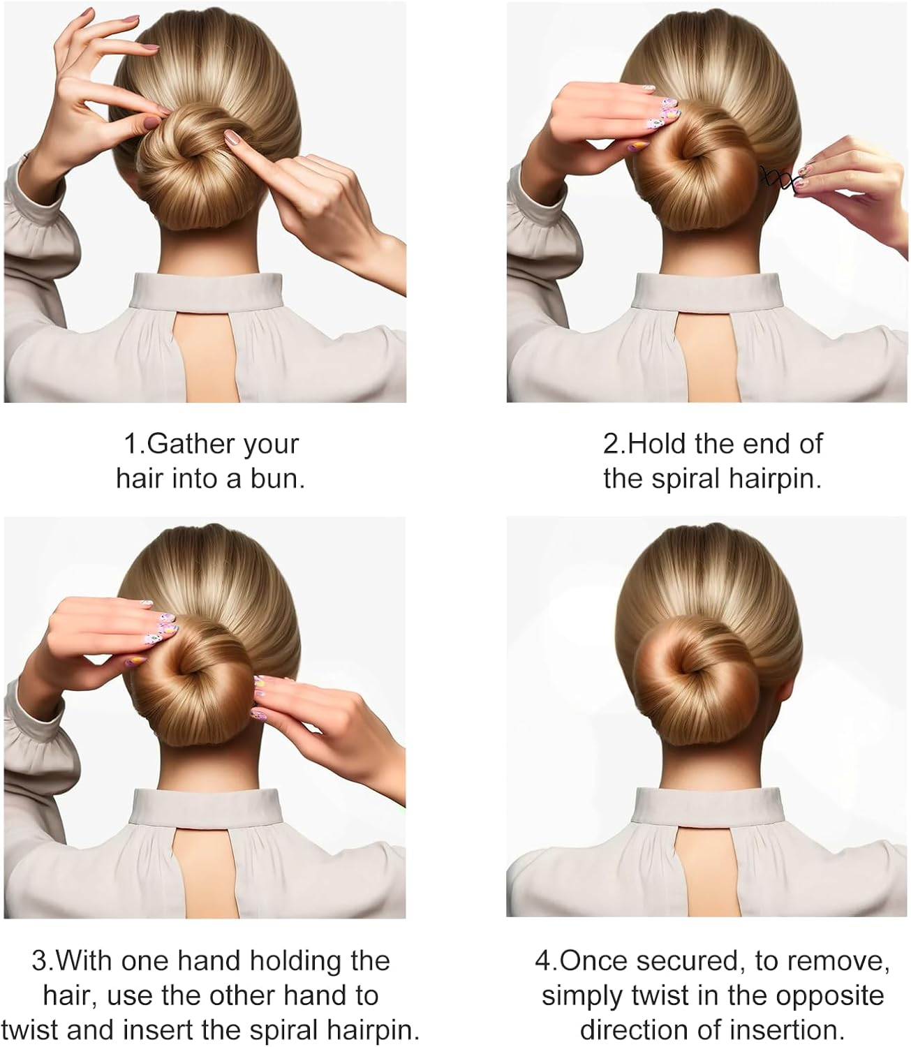 30-Piece Spiral Hair Pins, Twist Corkscrew Spin Pins with Non-Scratch Rounded Clips for Women'S Hair Styling DIY (Black) image number 5