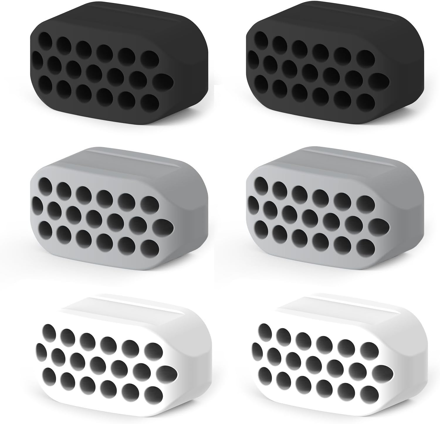 Ozgrove 6 Pcs Jawline Exerciser for Men and Women, BPA Free Silicone Facial Muscle Toning Jaw Trainer, Double Chin Breathing Exercise Device for Beginner Sculpting Face and Neck image number 4