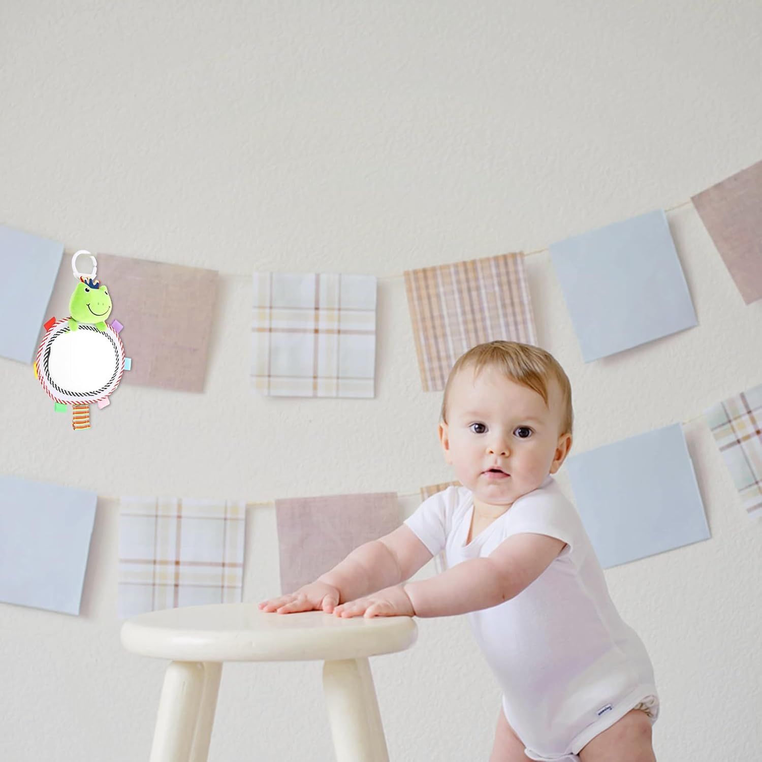 Vaguelly Safety Mirror Carseat Stroller Childrens Toys Hanging Rattles Mirror Rear Facing Toy for for Infants S Plastic Back Distorting image number 1