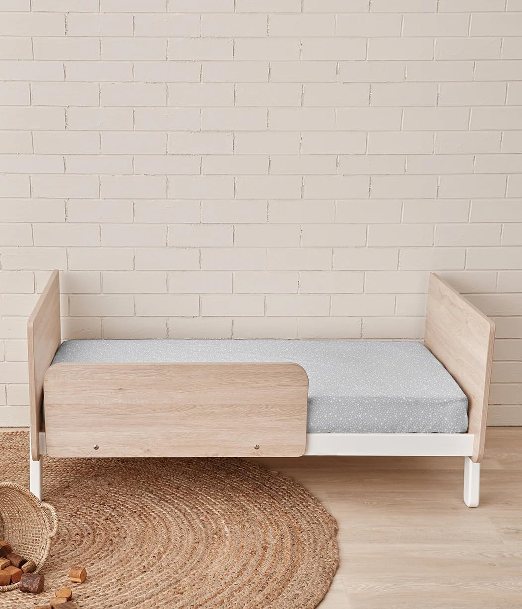 Love to Dream Fitted Crib Sheet Twin Pack | 100% Cotton, Soft Jersey Fabric for Baby&rsquo;S Comfort, Oval Mattress Fit, Breathable & Snug Cot Sheet | Reusable Storage Bag Included, Stardust Grey image number 6