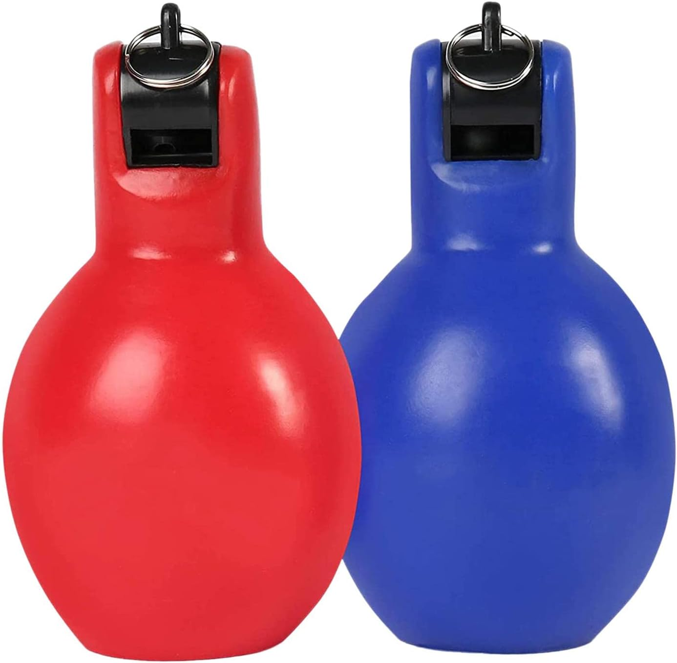 Portable Squeeze Whistle, Outdoor Sports Loud Sound Gift Equipment PVC for Hiking - Orange image number 3