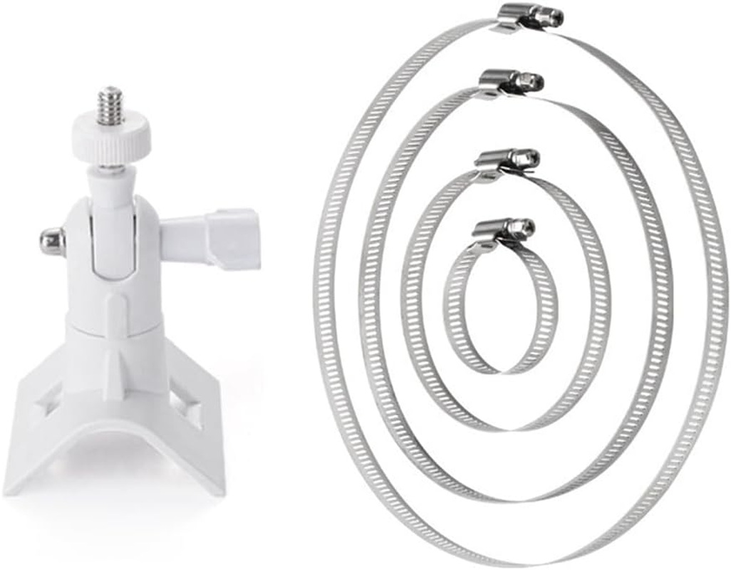 Adjustable Stainless Steel Hose Clamp Hoop Pipe Poles Mount Bracket Worm Gear for Security Camera Accessories B