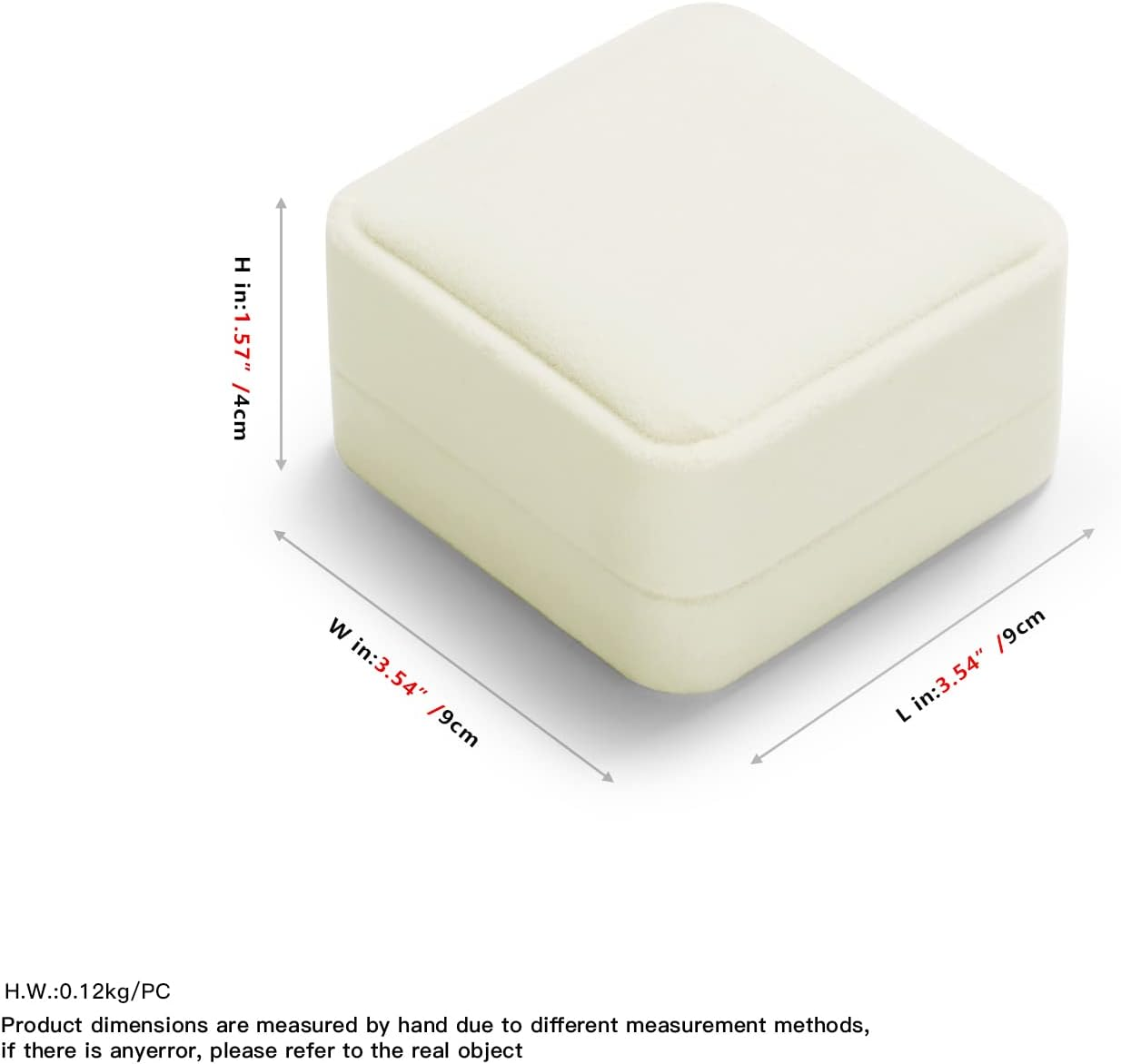 Oirlv Velvet Bracelet Gift Boxes Ring Box White Bangle Gift Box Long Chain Jewelry Boxes Bracelets Display Case for Engagement Wedding Birthday Mom Presents Mothering Sunday - Bracelet Box image number 6