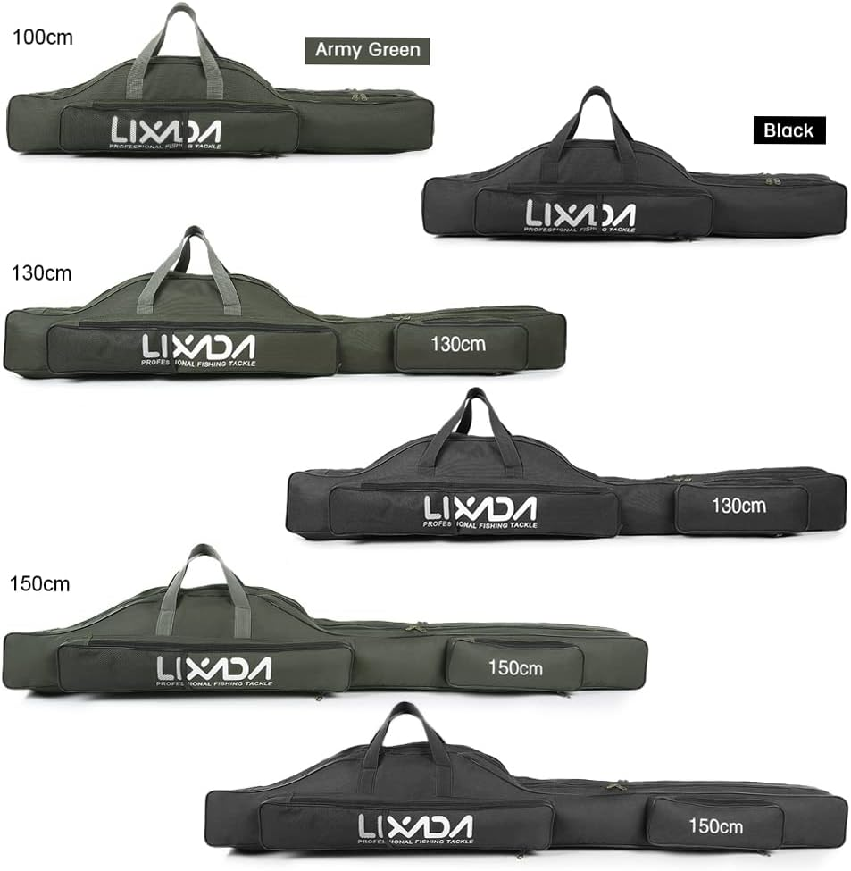 Mingzhe 130Cm Fishing Bag Portable Folding Fishing Rod Reel Bag Fishing Pole Gear Tackle Tool Carry Case Carrier Travel Bag Storage Bag Organizer image number 6