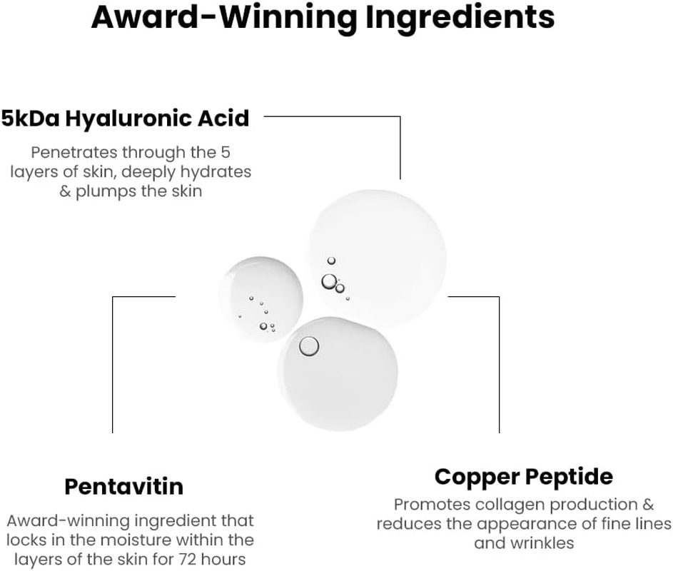 Thriveco 5Kda Hyaluronic Acid Super Skin Serum for Face, under Eye & Neck, 30Ml: for Plumping, Wrinkle-Reduction, Anti-Pigmentation image number 6