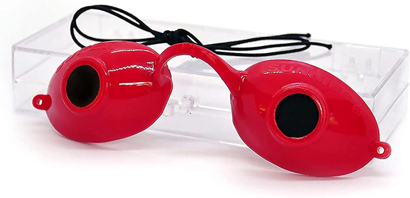 Super Sunnies UV Eye Protection, FDA Compliant Individual Tanning Bed Goggles Eyeshields, Glasses, with a Clear Case/Box