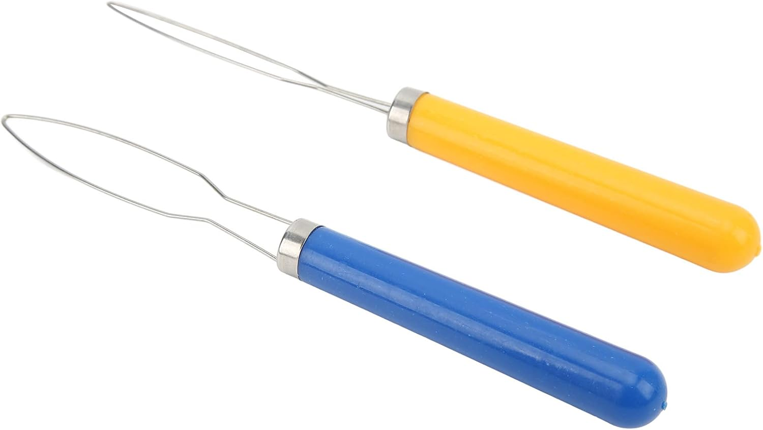 Jiawu Dressing Aids with Button Hooks, Easy to Use, Tools Made of Stainless Steel and Plastic, 2 Pieces, Button Hooks for Household Use