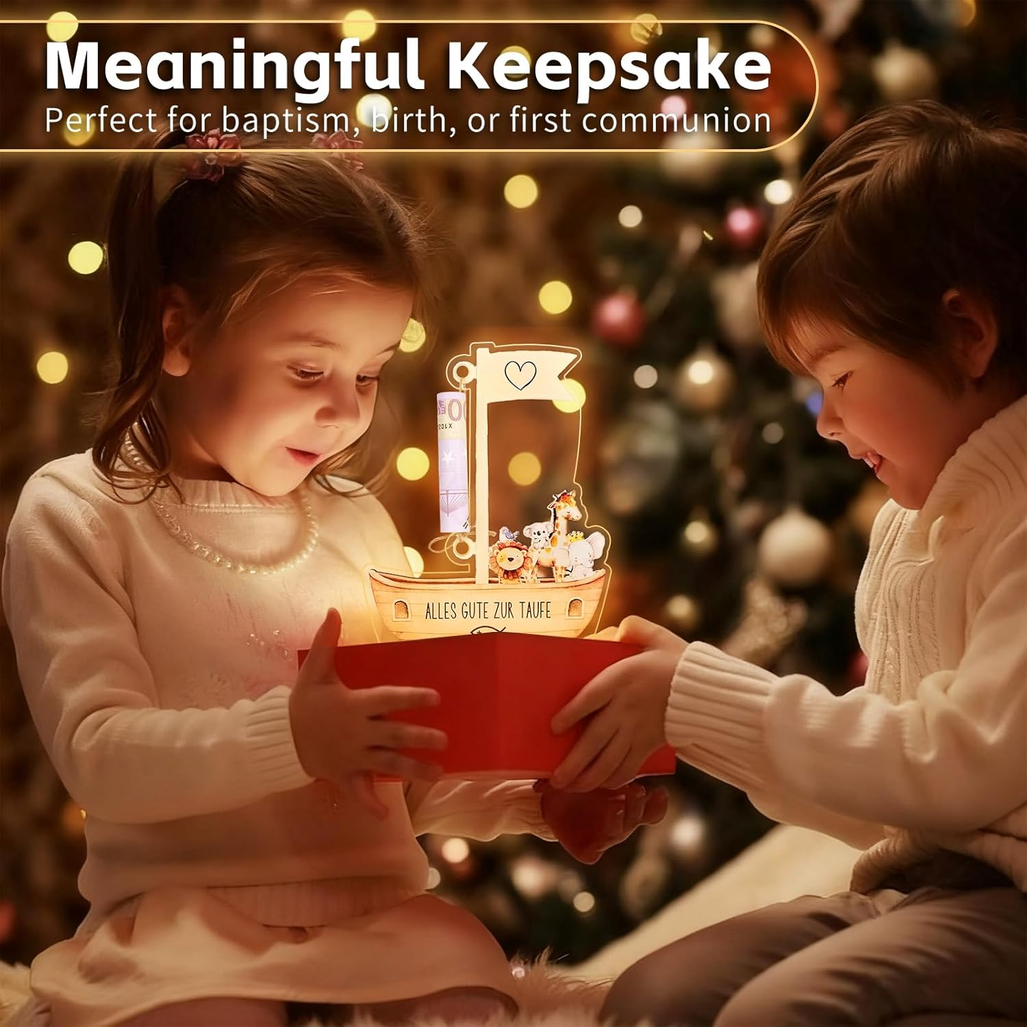 Christening Gift, Christening Gifts for Girls, Christening Gifts for Boys, Money Offered for a Baptism, LED Night Light, Birth Gift, Bedside Lamp for Nursery/Baby Room image number 4